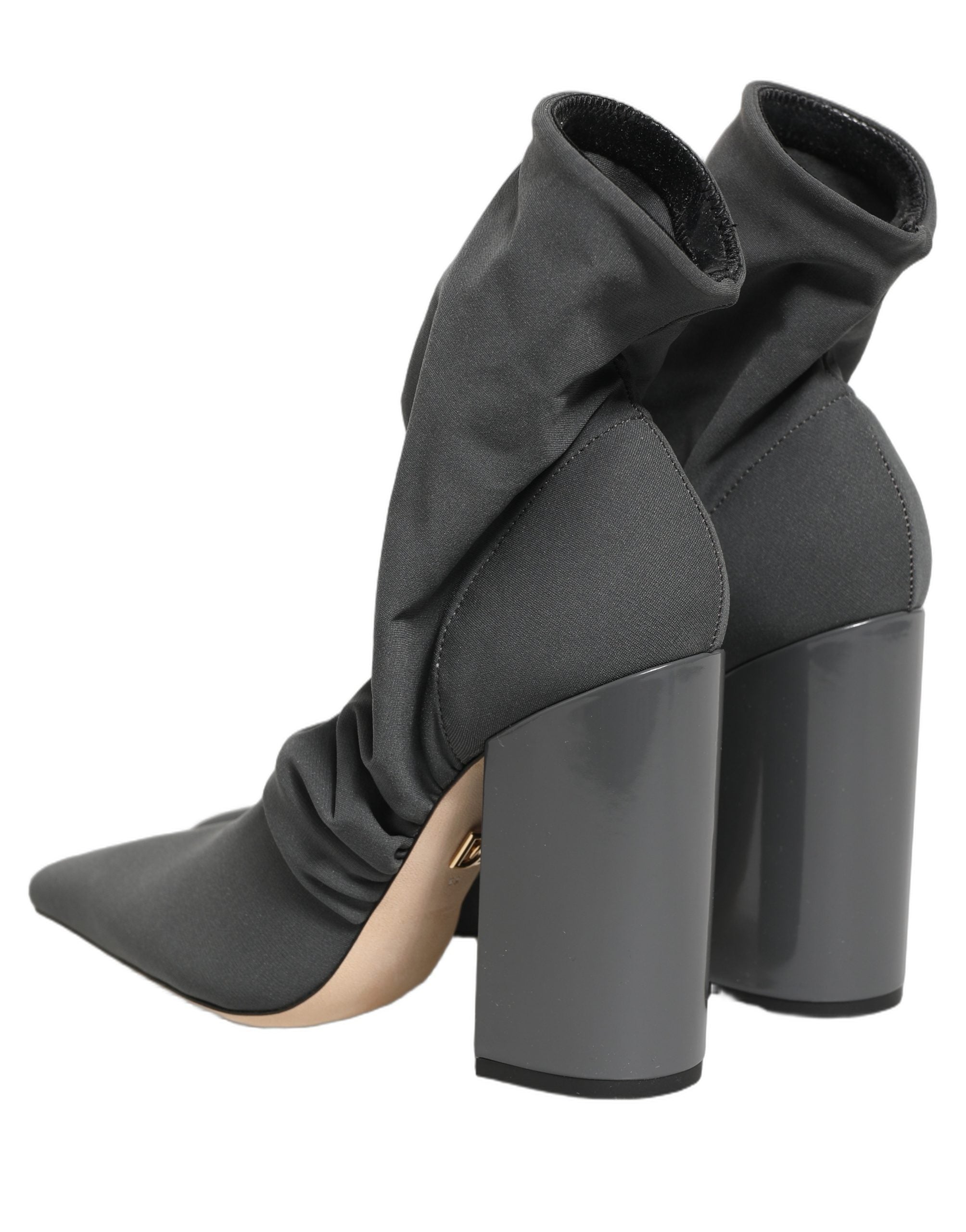 Dolce & Gabbana Gray Stretch Socks Heels Ankle Boots Shoes Dolce & Gabbana