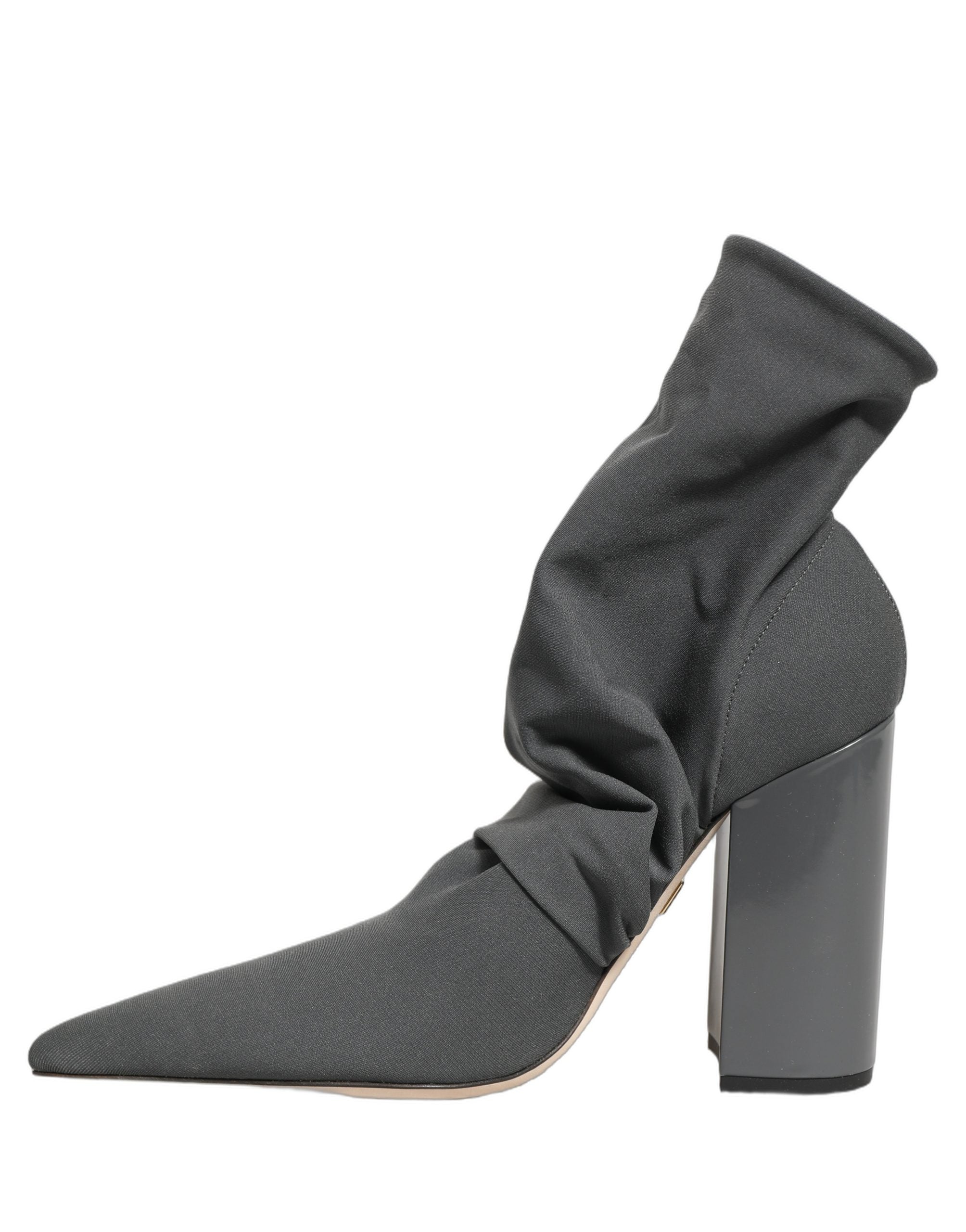 Dolce & Gabbana Gray Stretch Socks Heels Ankle Boots Shoes Dolce & Gabbana
