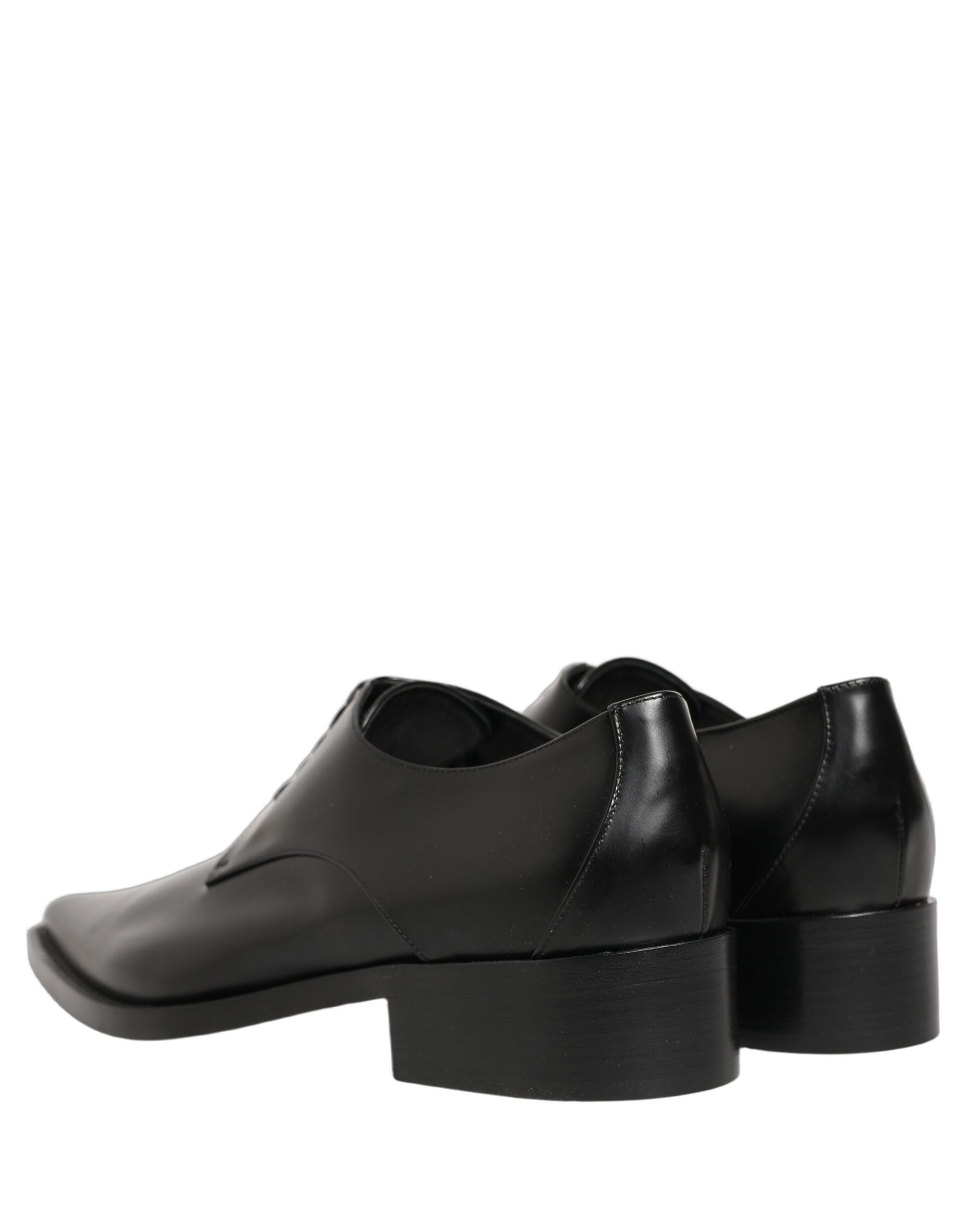 Dolce & Gabbana Black Leather Lace Up Derby Dress Shoes Dolce & Gabbana