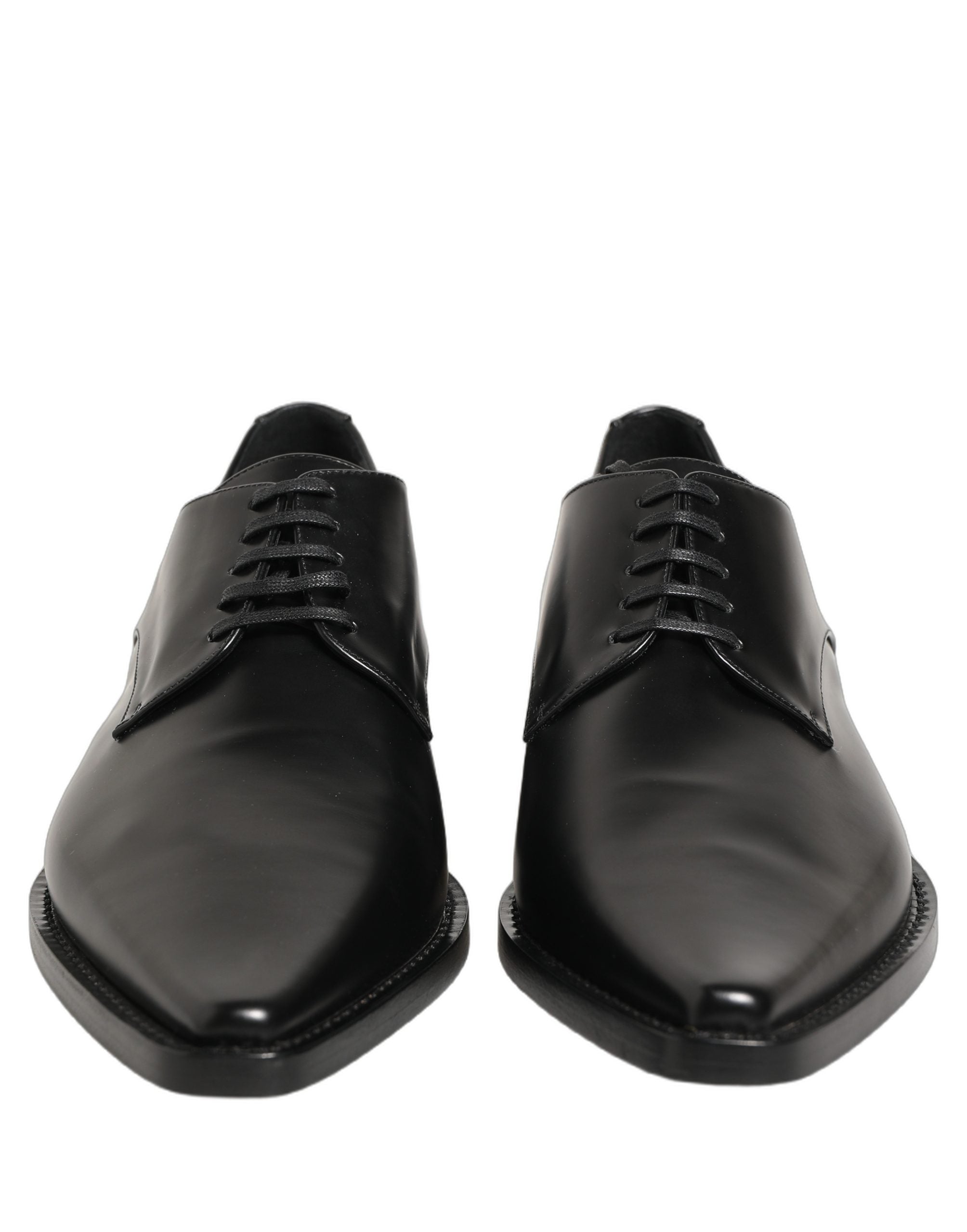 Dolce & Gabbana Black Leather Lace Up Derby Dress Shoes Dolce & Gabbana