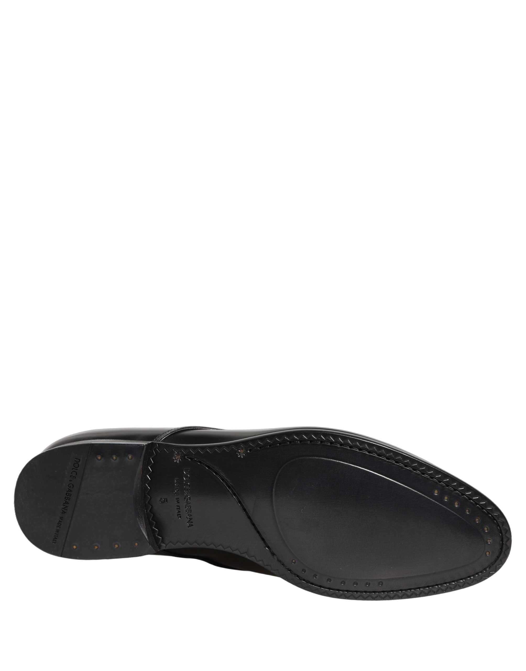 Dolce & Gabbana Black Leather Lace Up Derby Dress Shoes Dolce & Gabbana