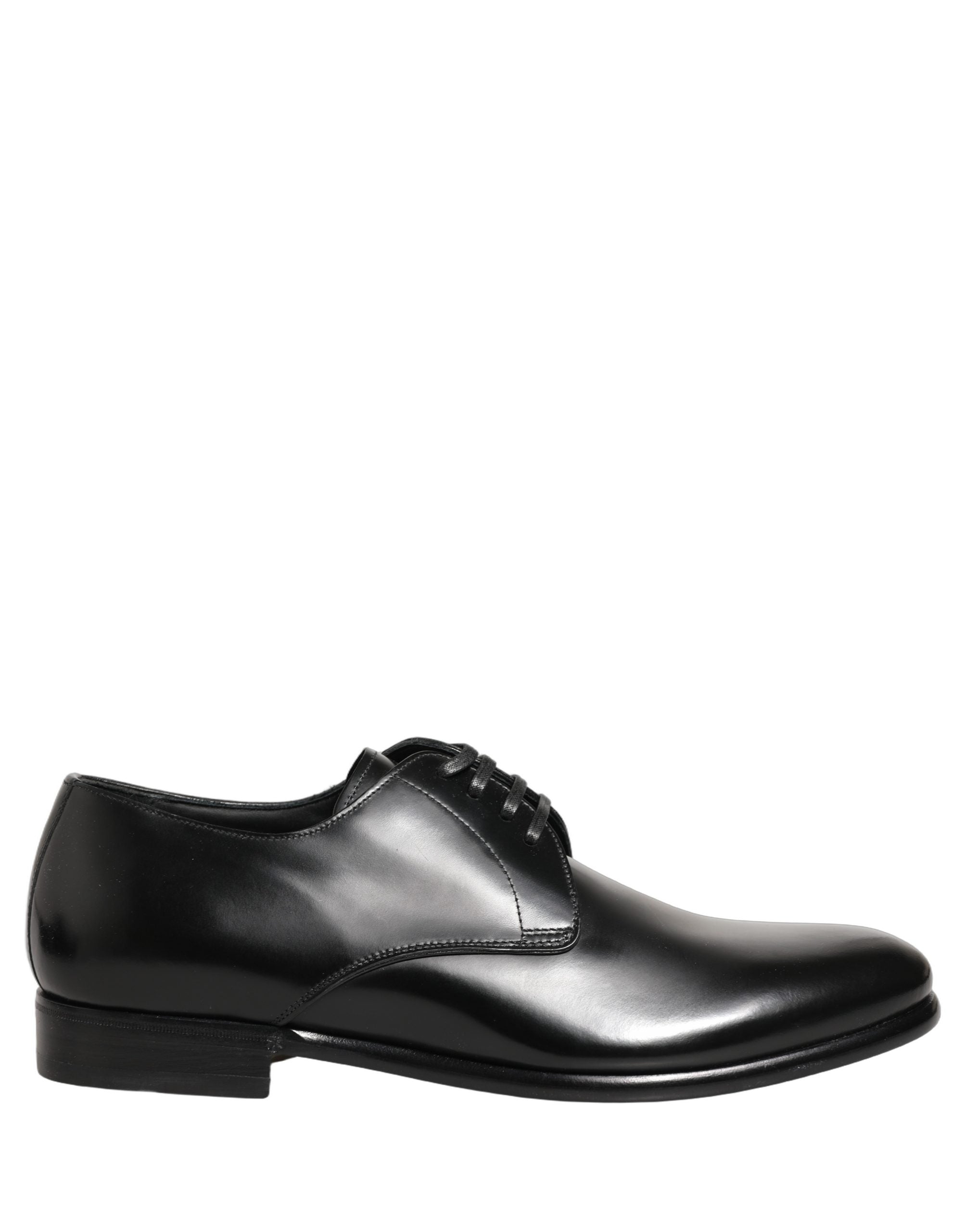 Dolce & Gabbana Black Leather Lace Up Derby Dress Shoes Dolce & Gabbana