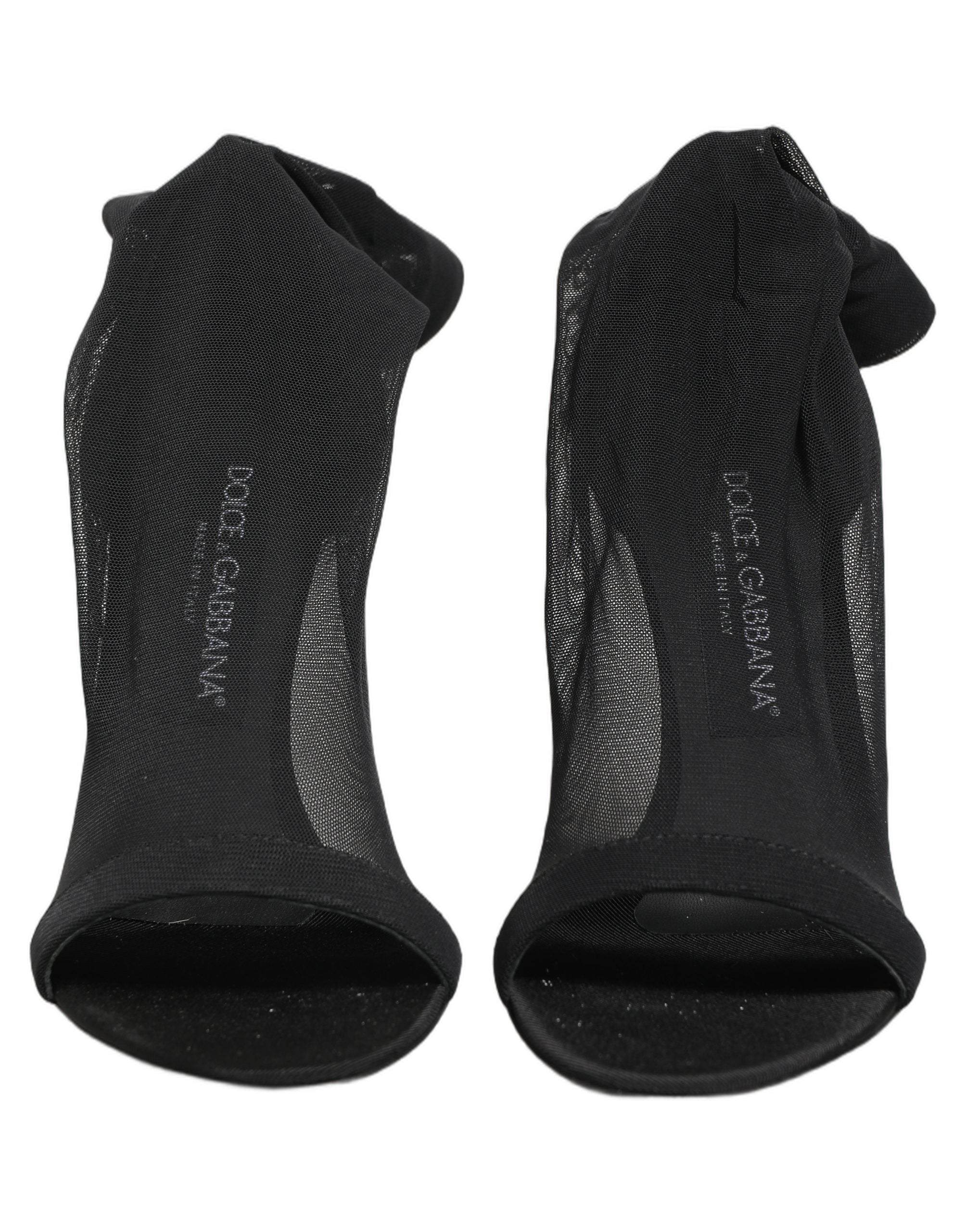 Dolce & Gabbana Black Nylon Mesh Sock Style Boots Shoes Dolce & Gabbana