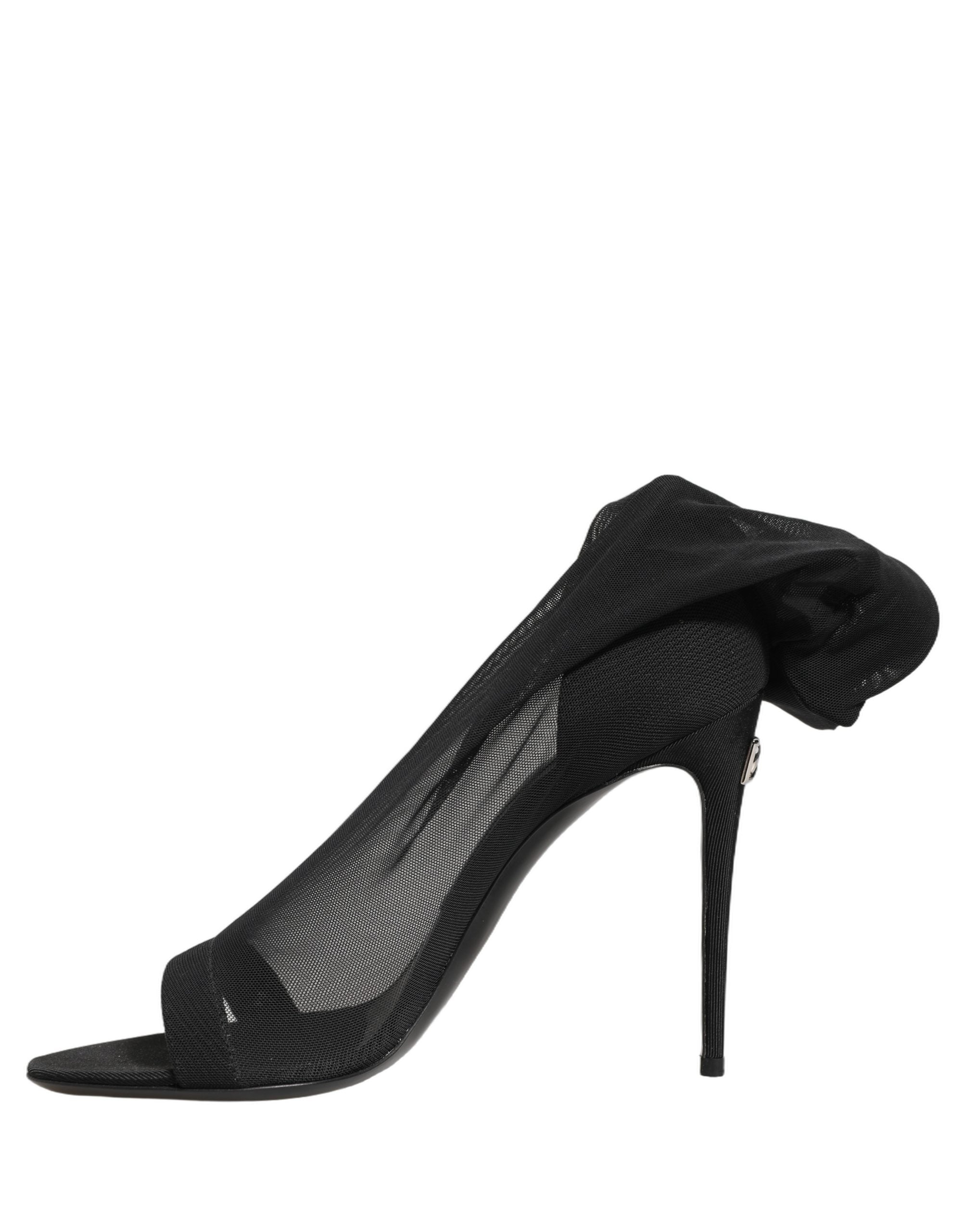 Dolce & Gabbana Black Nylon Mesh Sock Style Boots Shoes Dolce & Gabbana