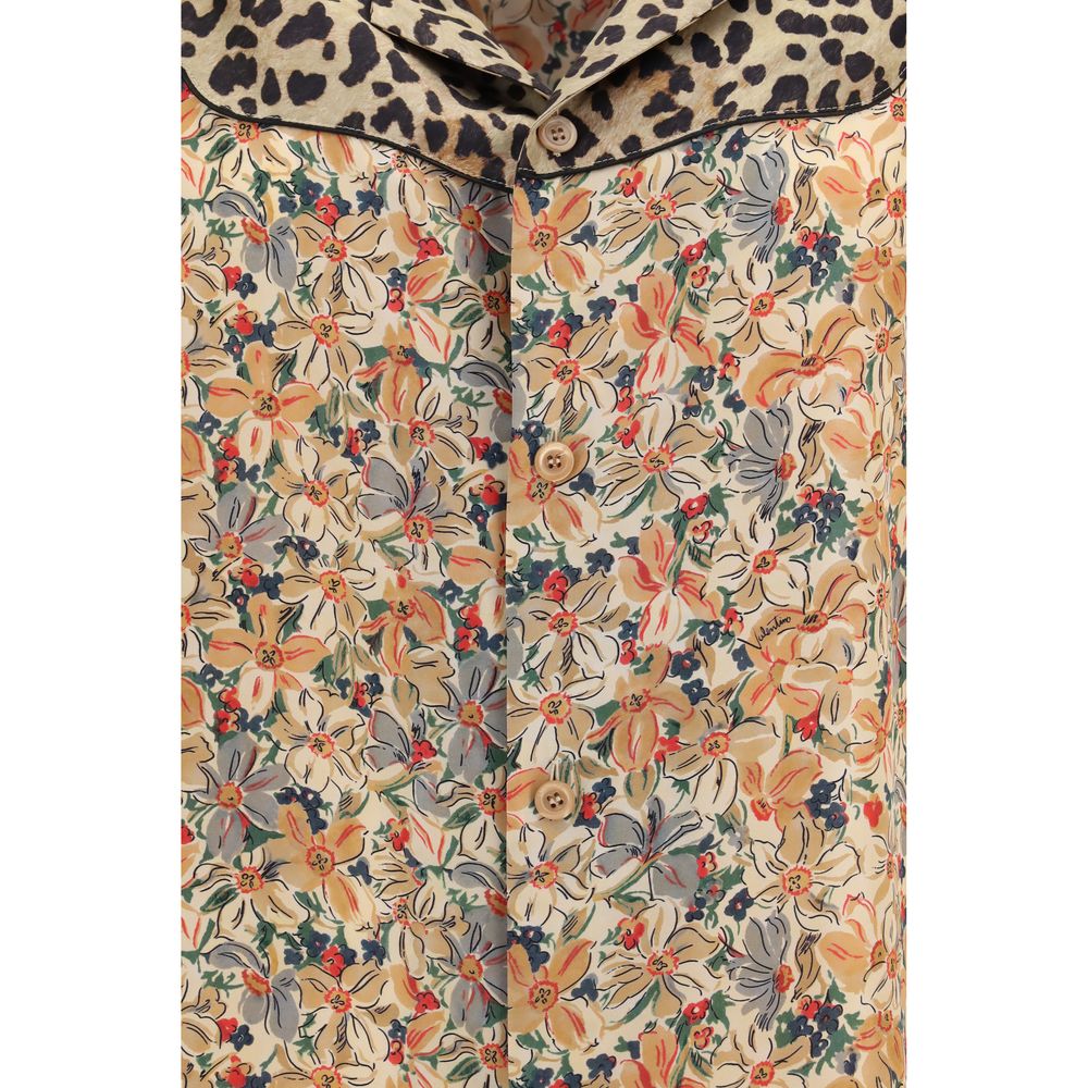 Valentino Multicolor Silk Pattern Shirt Valentino