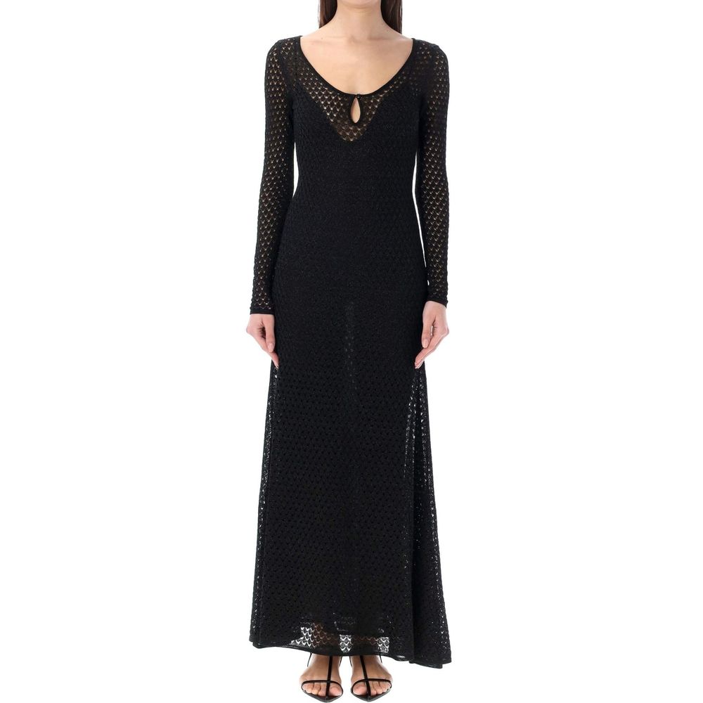 Tom Ford Black Metallic Fibre Casual Dress Tom Ford