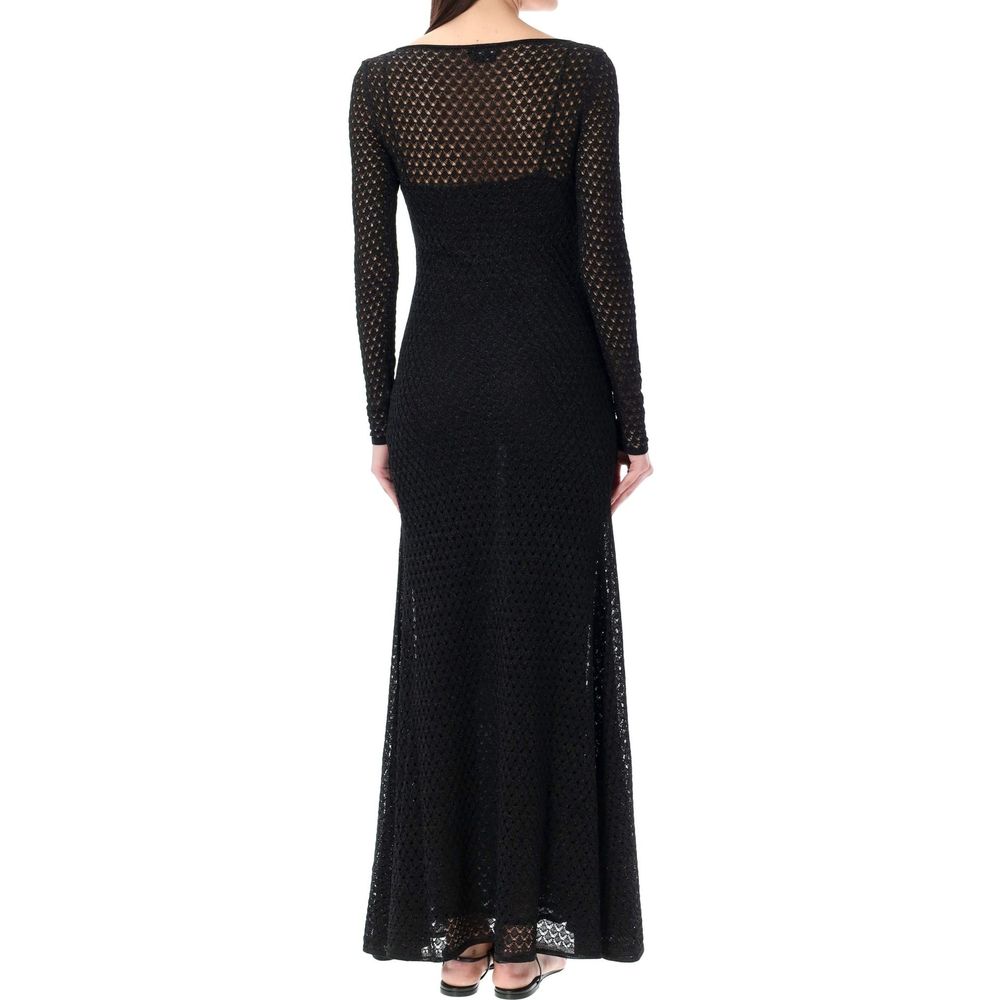 Tom Ford Black Metallic Fibre Casual Dress Tom Ford