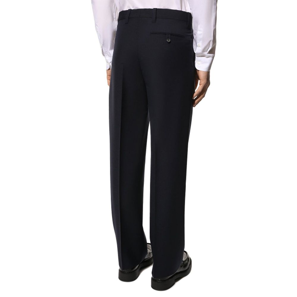 Prada Blue Wool Dress Pants Prada