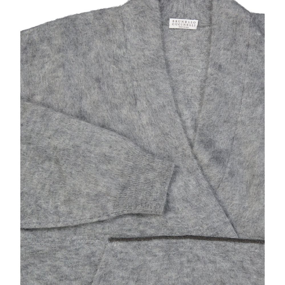 Brunello Cucinelli Gray Wool Sweatshirt Brunello Cucinelli