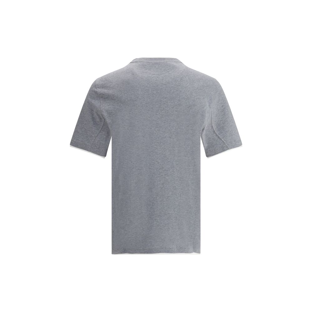 Brunello Cucinelli Gray Cotton T-Shirt Brunello Cucinelli