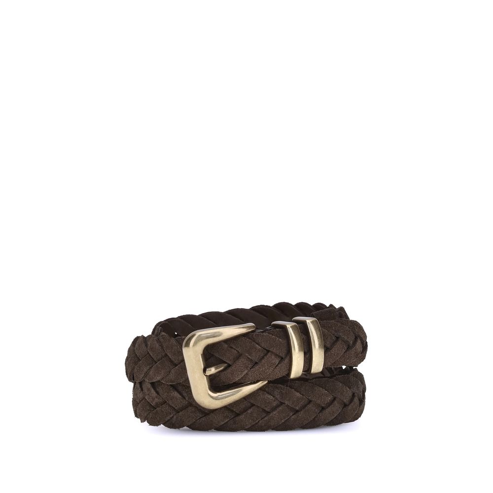 Brunello Cucinelli Brown Calf Leather Bos Taurus Regular Belt Brunello Cucinelli