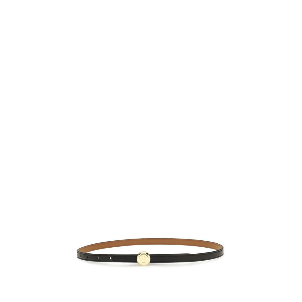 Tory Burch Black Calf Leather Bos Taurus Regular Belt Tory Burch
