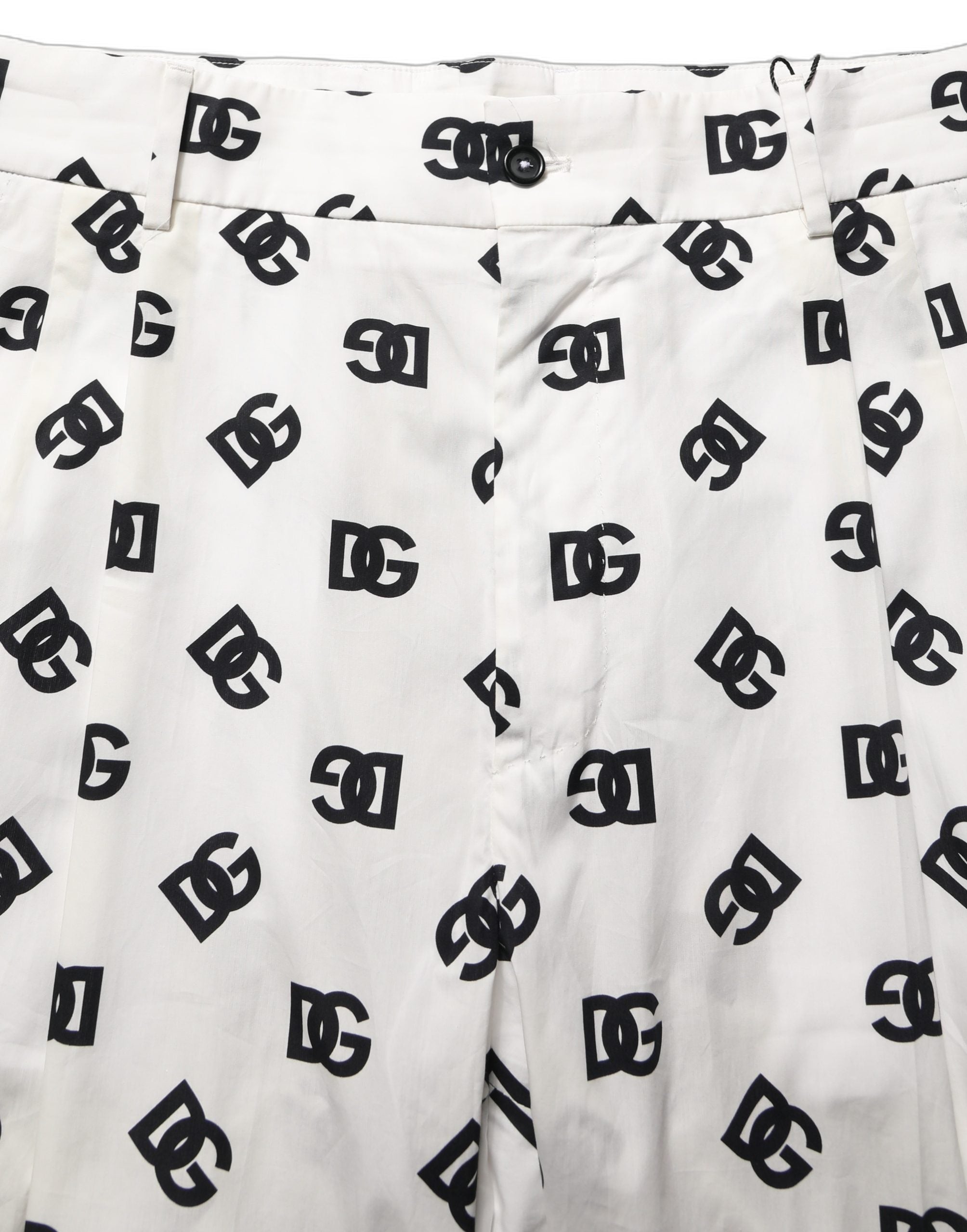 Dolce & Gabbana White Logo Skinny Leg Dress Men Trouser Pants Dolce & Gabbana