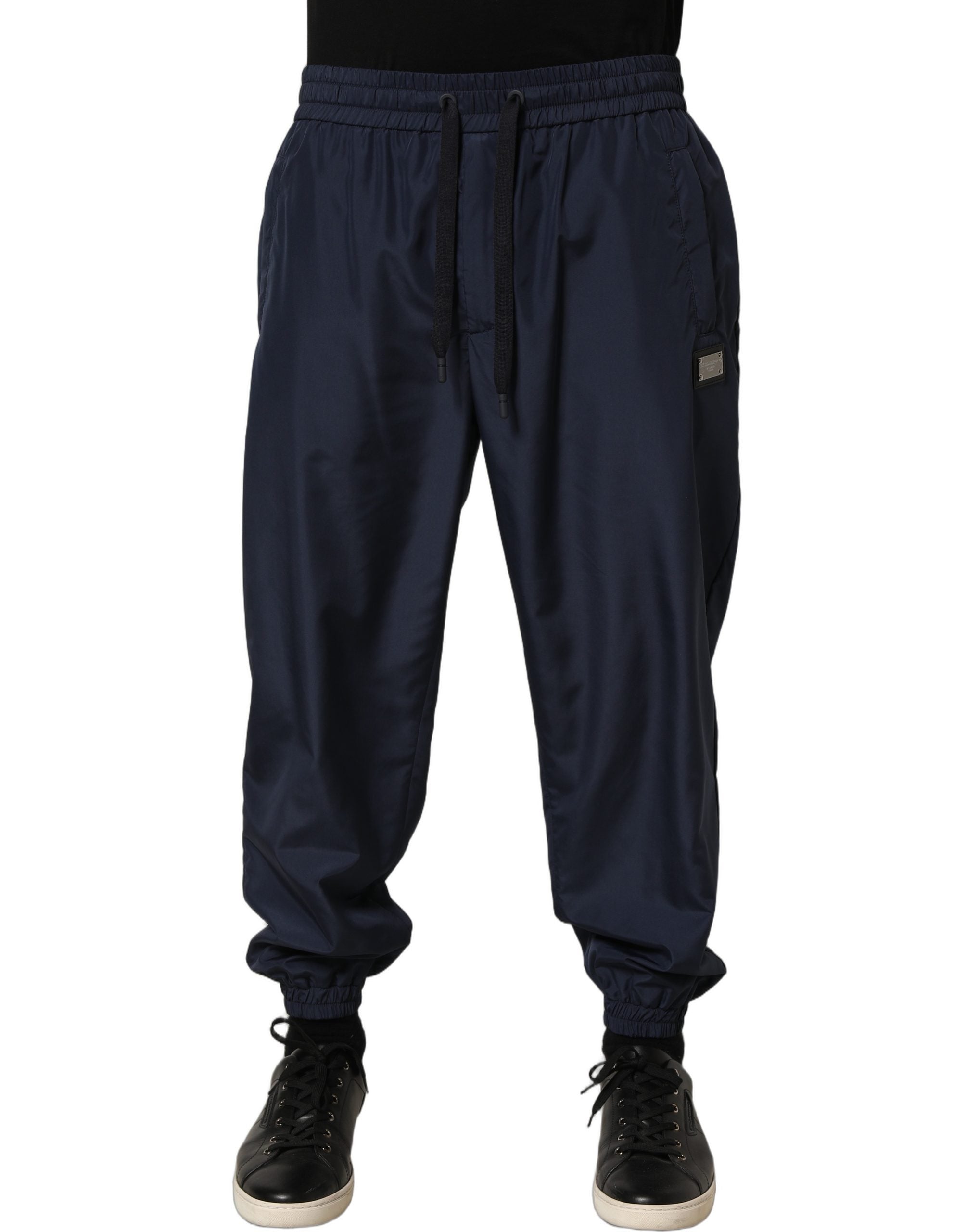 Dolce & Gabbana Dark Blue Polyester Jogger Sweatpants Pants Dolce & Gabbana