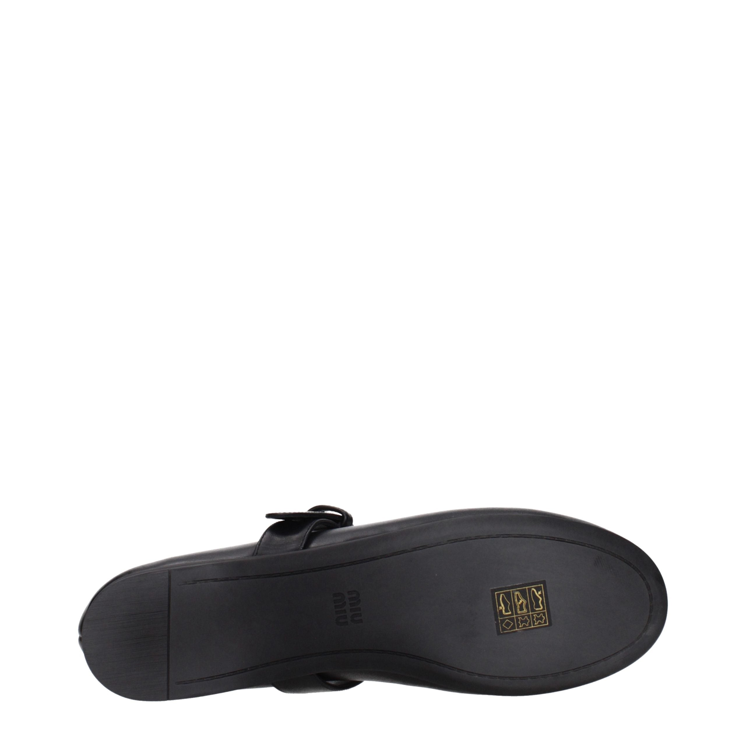 Miu Miu Black Leather Ballet Flats Miu Miu