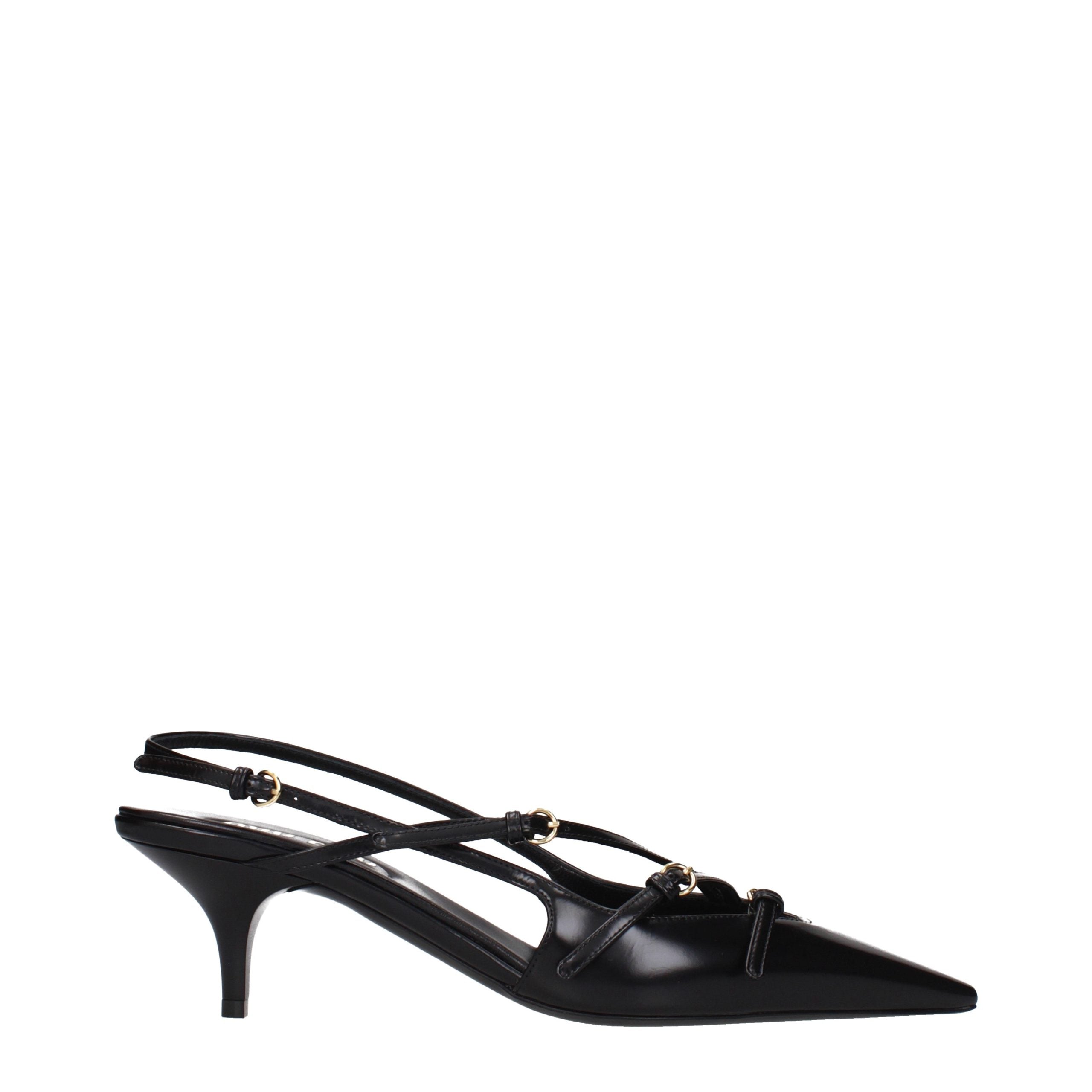 Miu Miu Black Leather High Heel Pumps Miu Miu