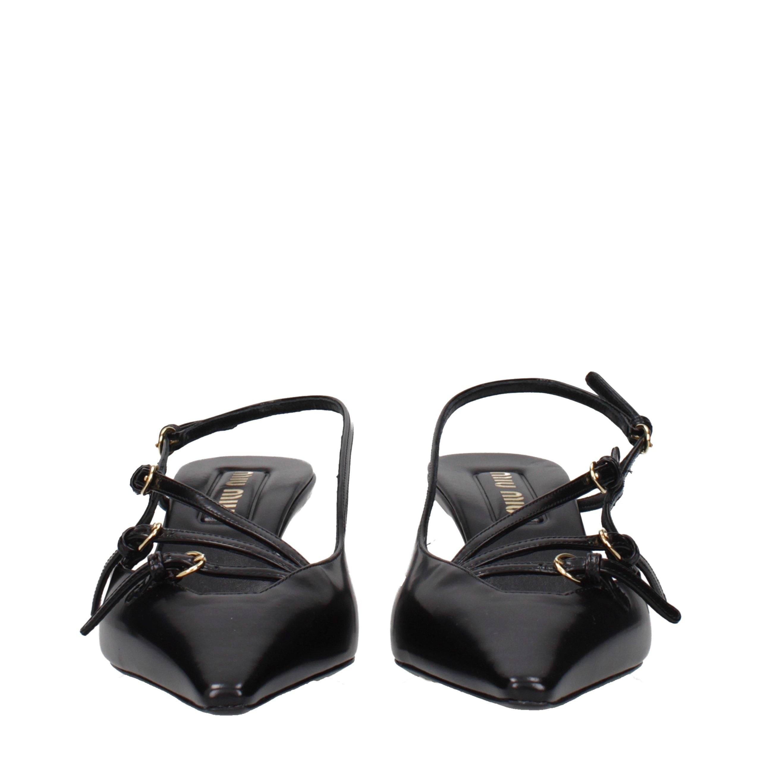 Miu Miu Black Leather High Heel Pumps Miu Miu