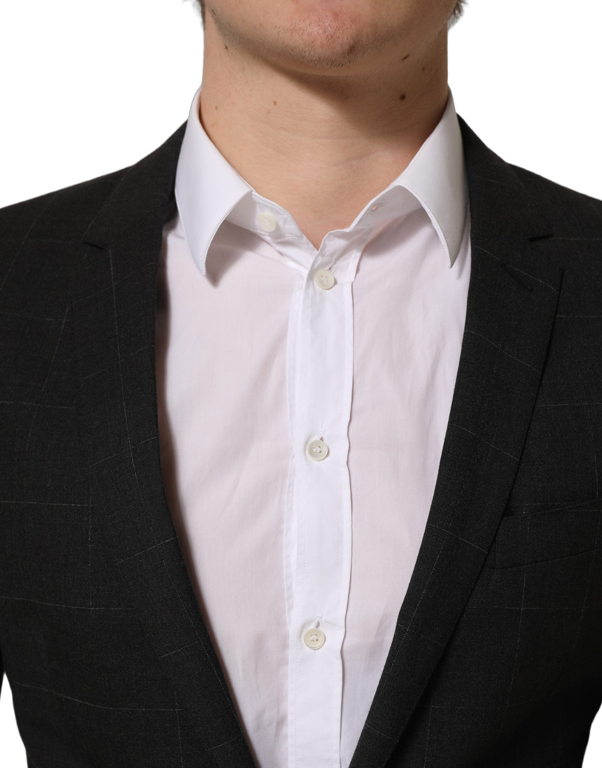 Dolce & Gabbana Black Wool Slim Fit Formal 2 Piece Men Suit Dolce & Gabbana
