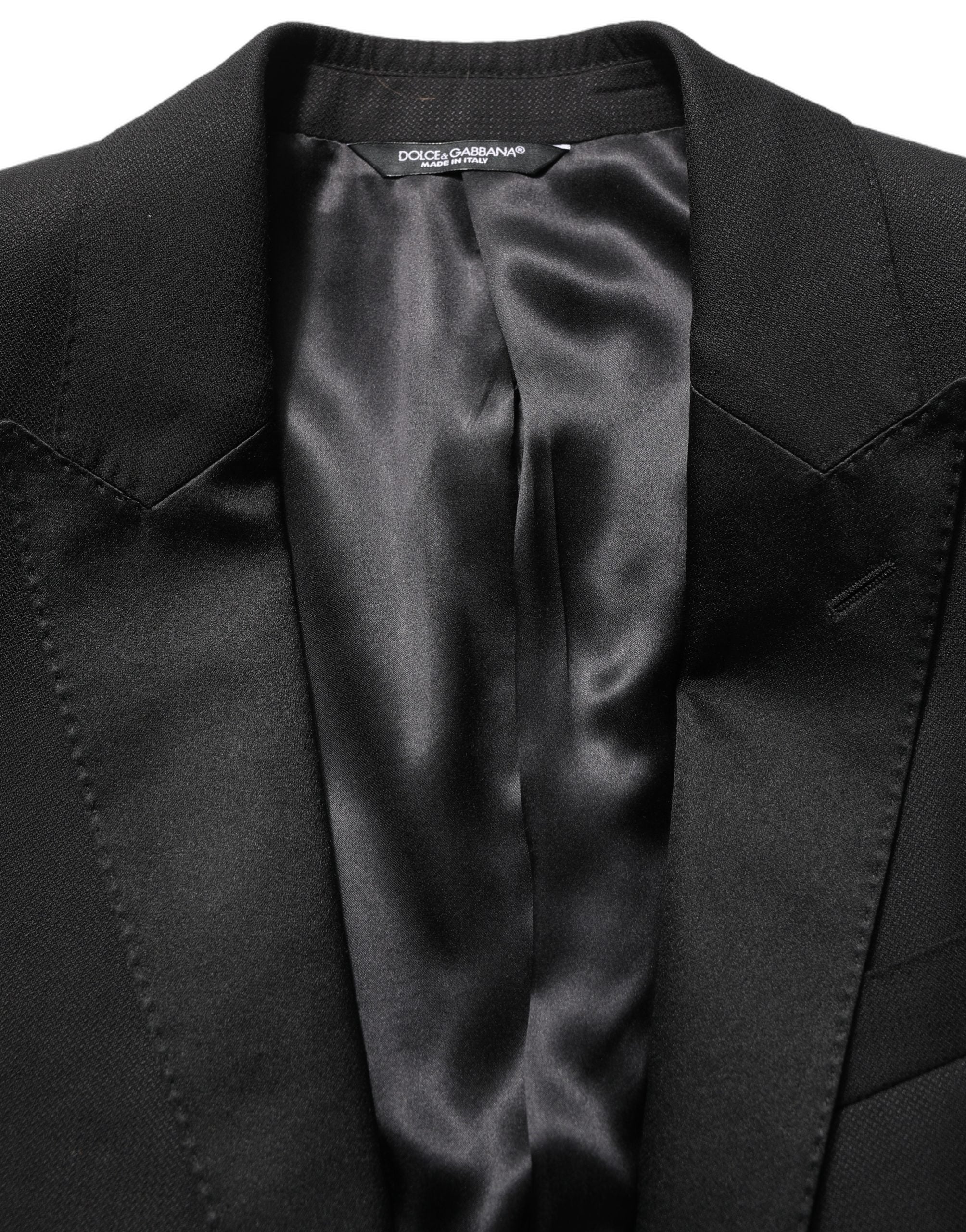 Dolce & Gabbana Black MARTINI Slim Fit Formal 3 Piece Suit Dolce & Gabbana