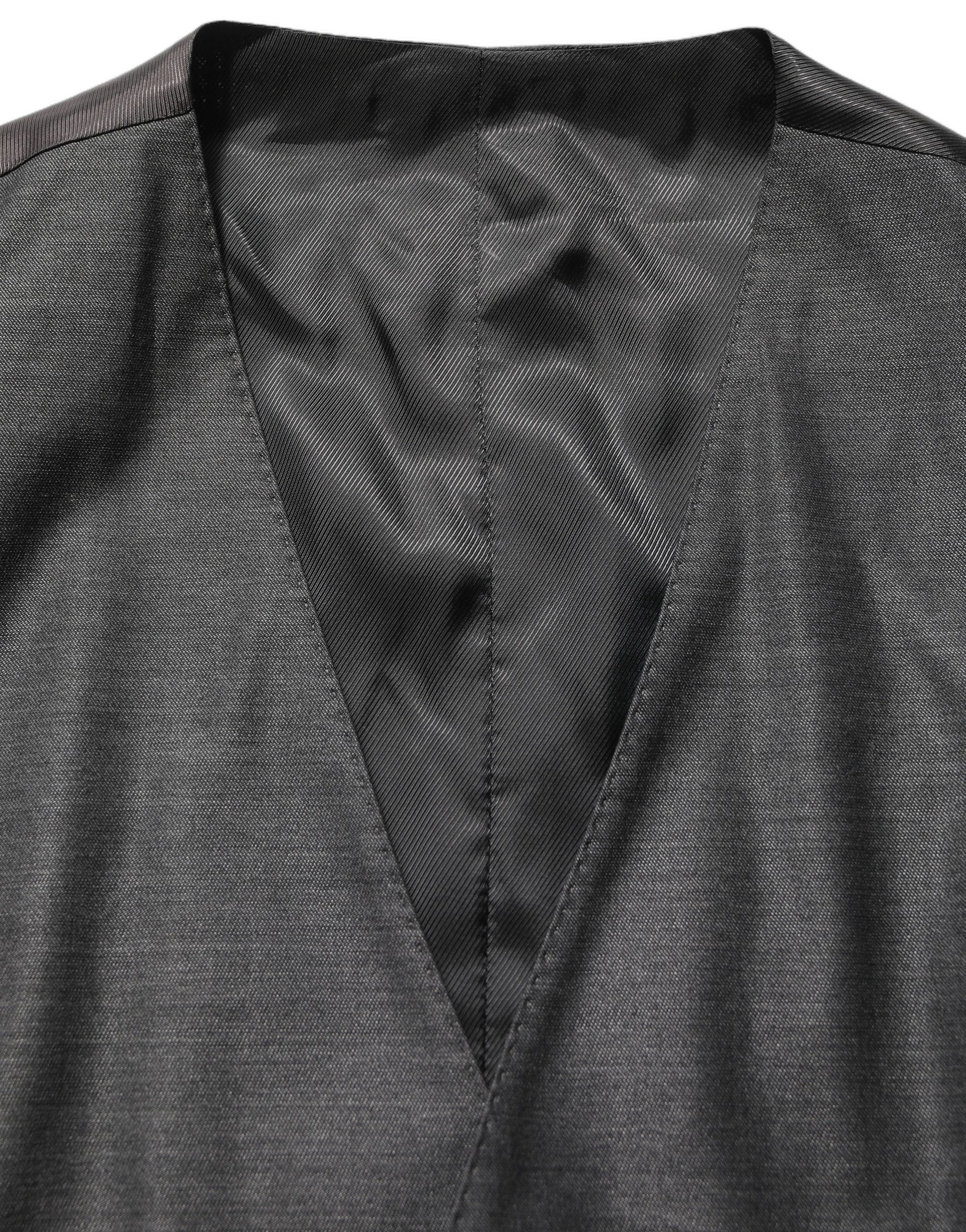 Dolce & Gabbana Gray MARTINI Slim Fit Formal 3 Piece Suit Dolce & Gabbana