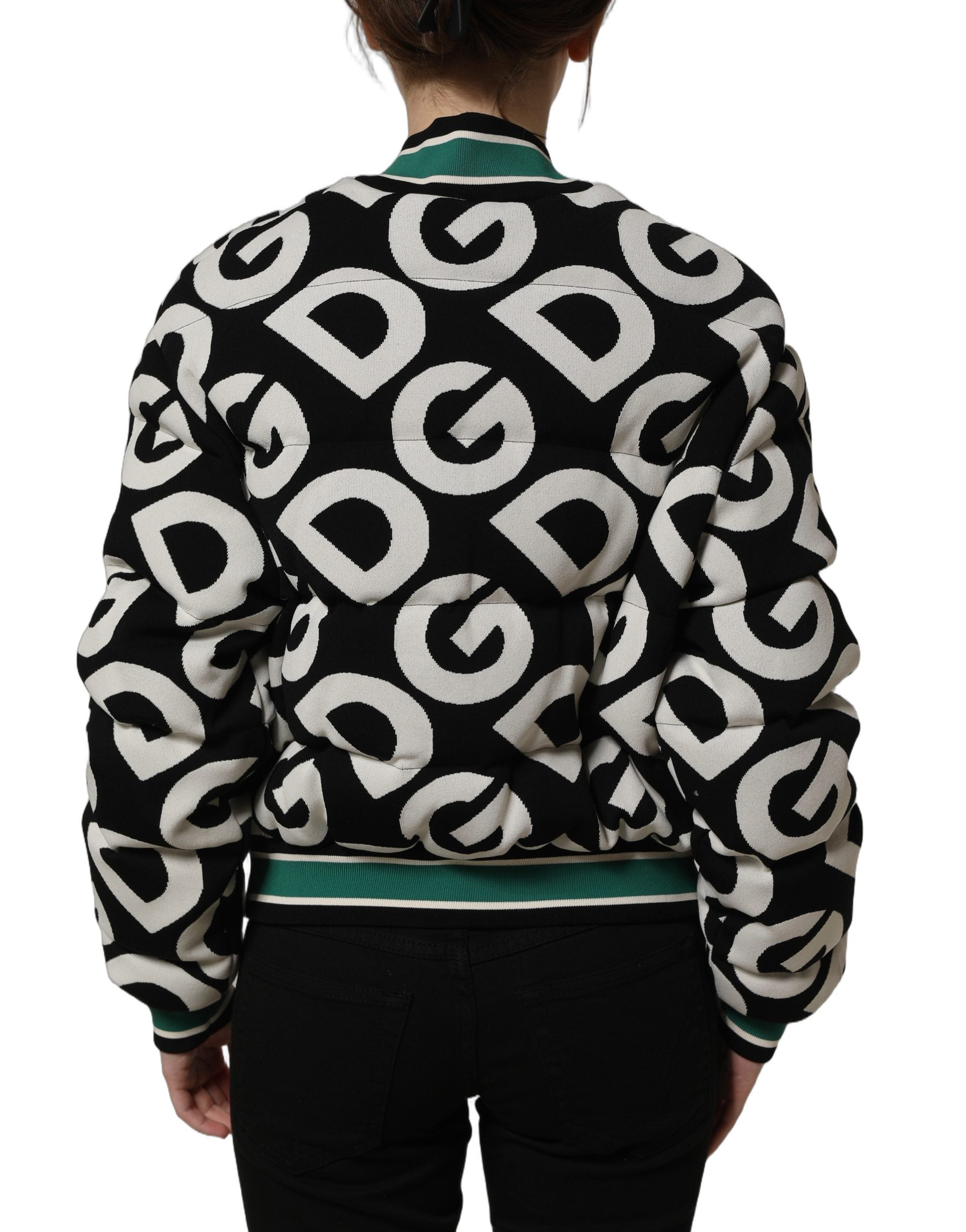 Dolce & Gabbana Multicolor Logo Full Zip Bomber Jacket Dolce & Gabbana