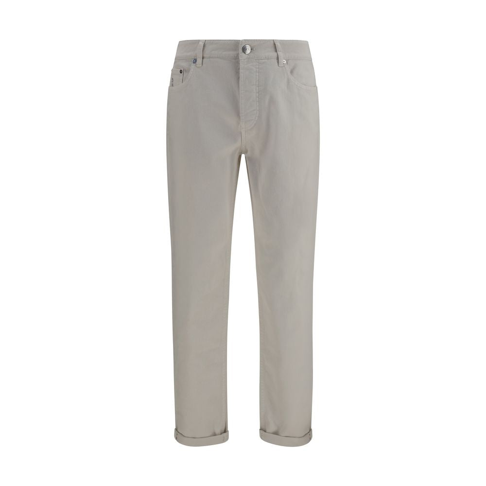 Brunello Cucinelli White Cotton Jeans Denim Brunello Cucinelli