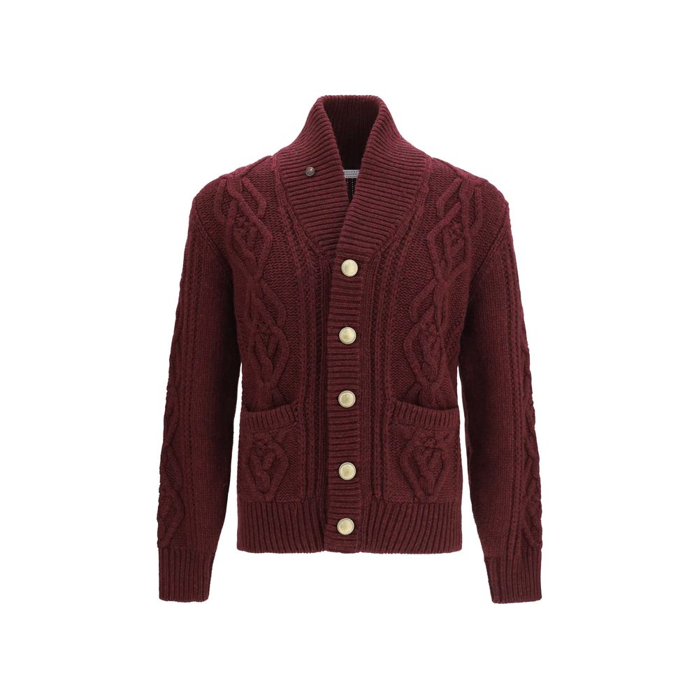 Brunello Cucinelli Bordeaux Cashmere Cardigan Brunello Cucinelli