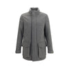 Brunello Cucinelli Gray Cashmere Full-Length Jacket Brunello Cucinelli