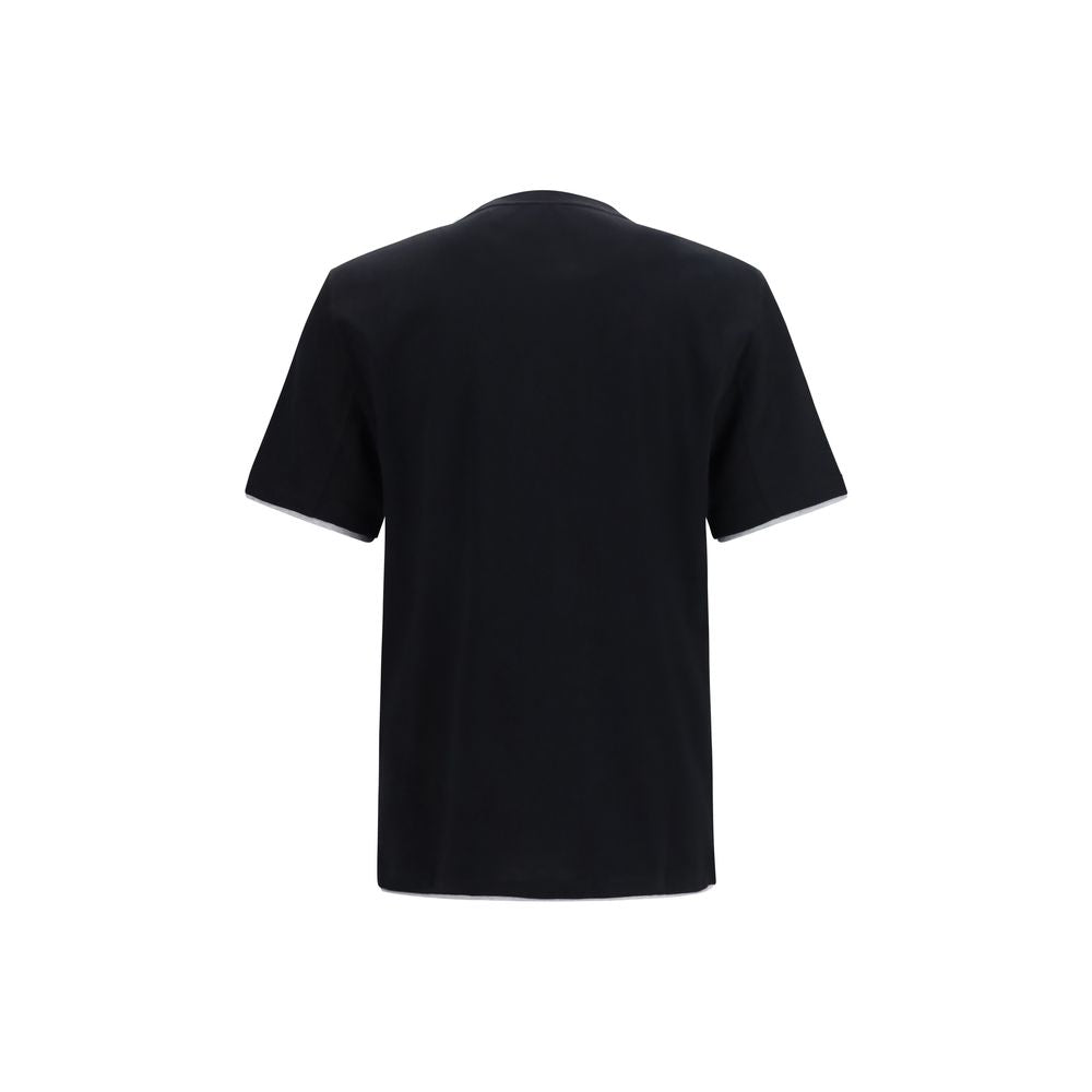 Brunello Cucinelli Black Cotton T-Shirt Brunello Cucinelli