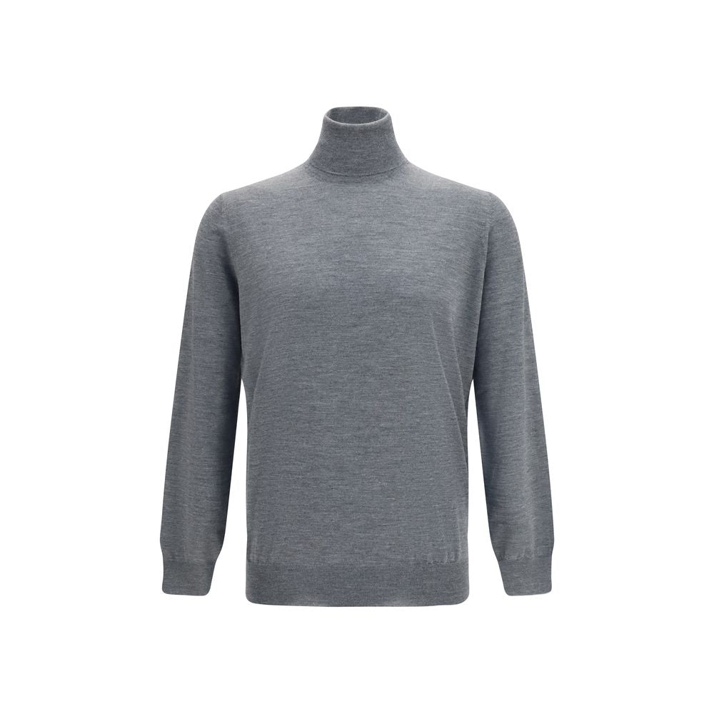 Brunello Cucinelli Gray Wool Oves Aries Turtleneck Brunello Cucinelli