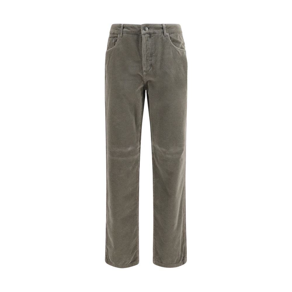 Brunello Cucinelli Bicolor Cotton Casual Pants Brunello Cucinelli