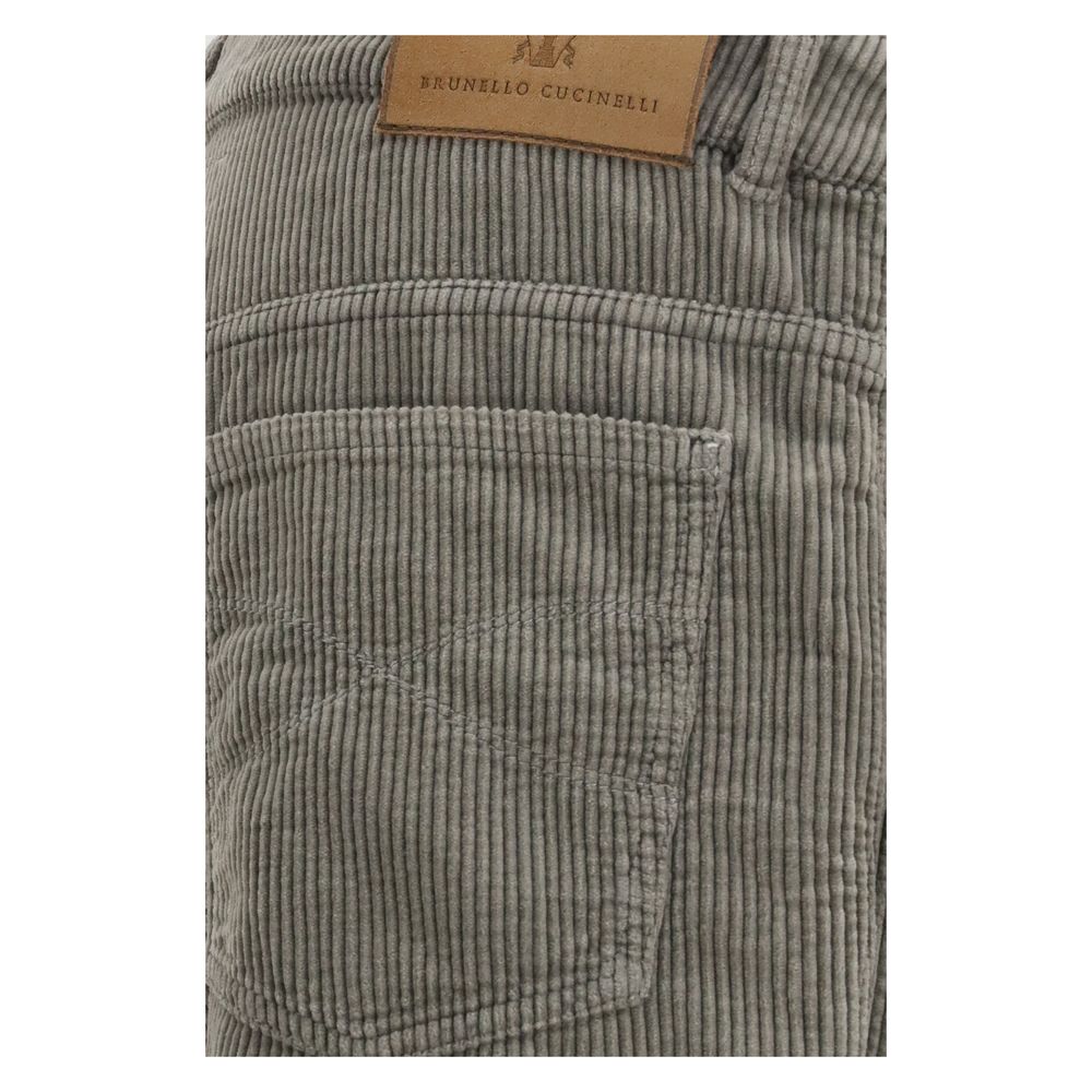 Brunello Cucinelli Bicolor Cotton Casual Pants Brunello Cucinelli