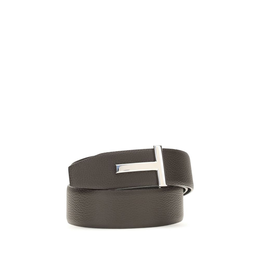 Tom Ford Brown Calf Leather Bos Taurus Belt Tom Ford