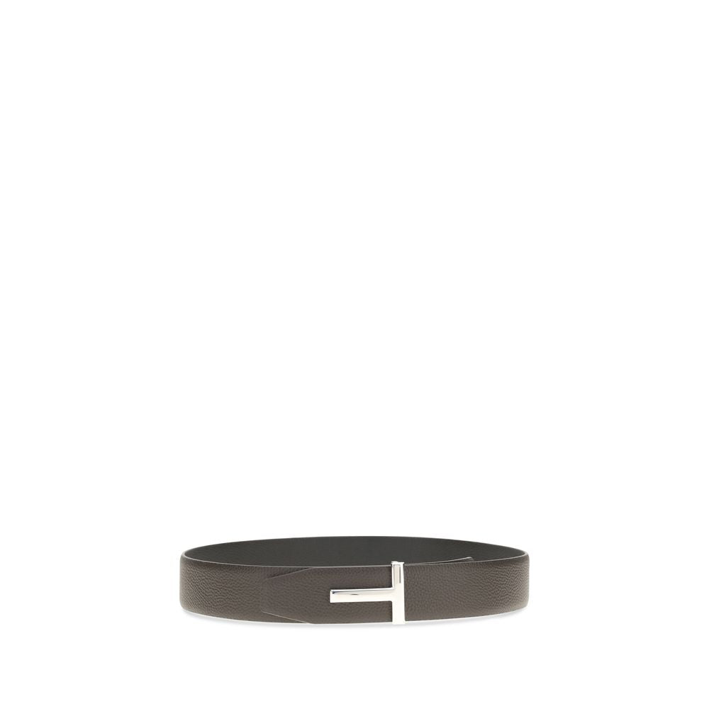 Tom Ford Brown Calf Leather Bos Taurus Belt Tom Ford