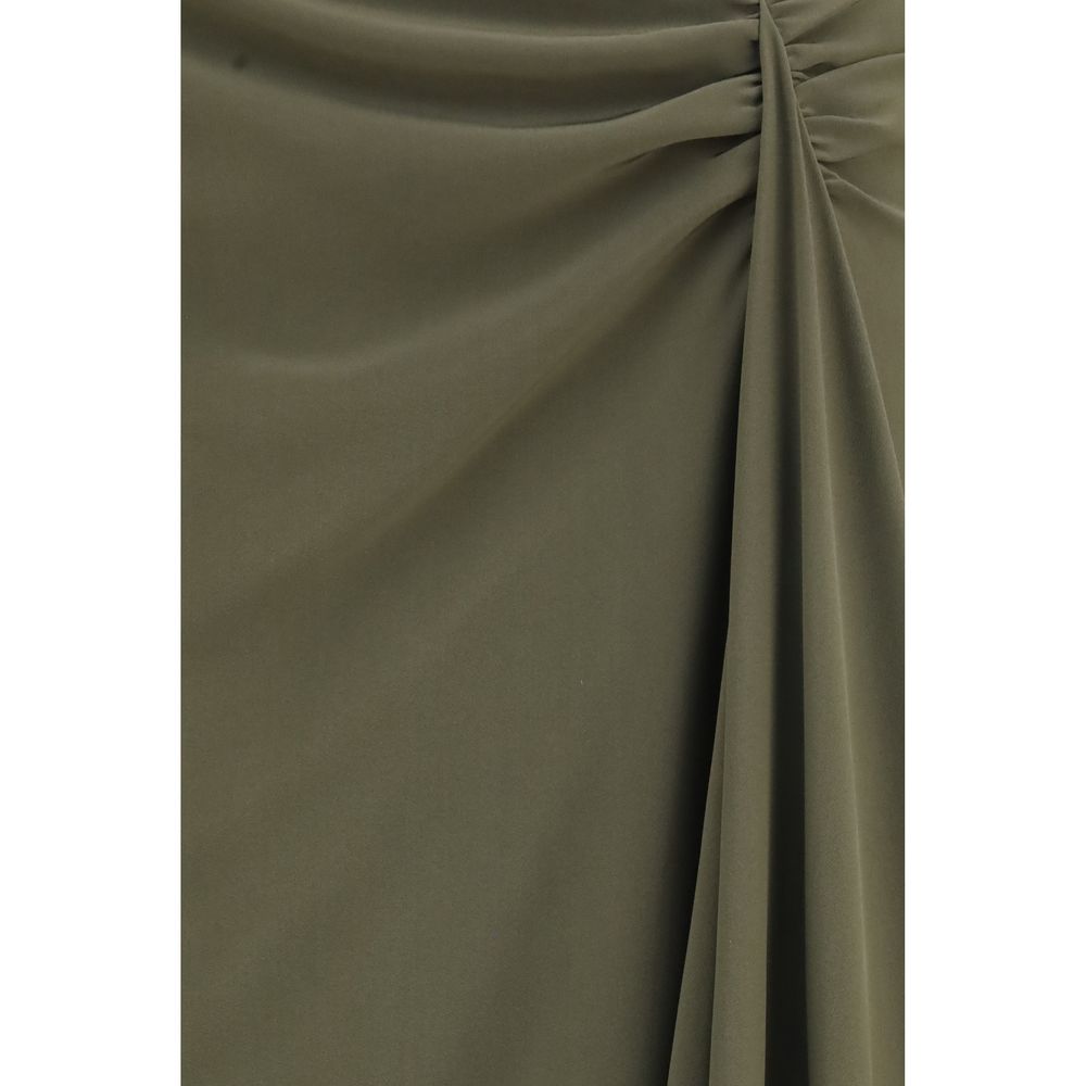 Alexander McQueen Bicolor Silk Long Skirt Alexander McQueen