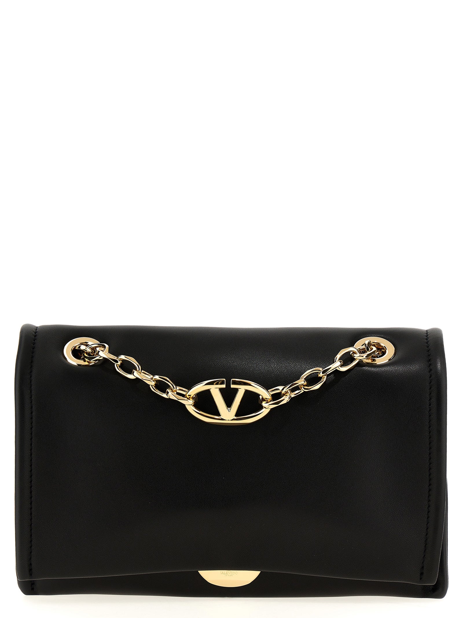 Valentino Garavani Black Lamb Leather Shoulder Bag Valentino Garavani