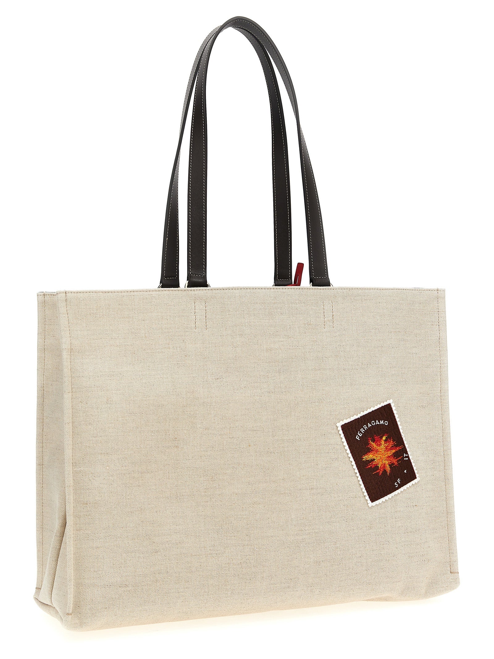 Ferragamo Beige Fabric Tote Bag Ferragamo