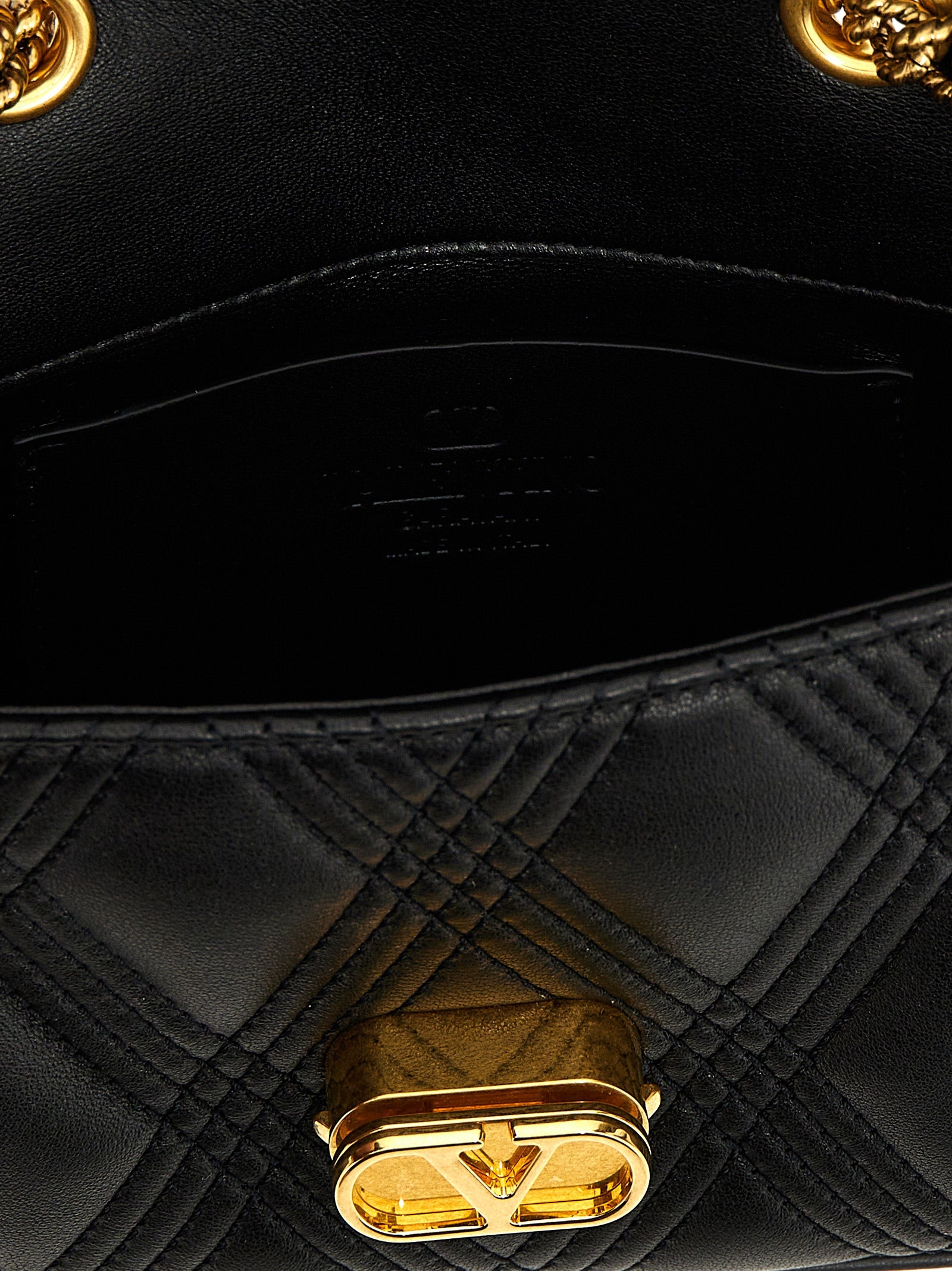 Valentino Garavani Black Lamb Leather Shoulder Bag Valentino Garavani