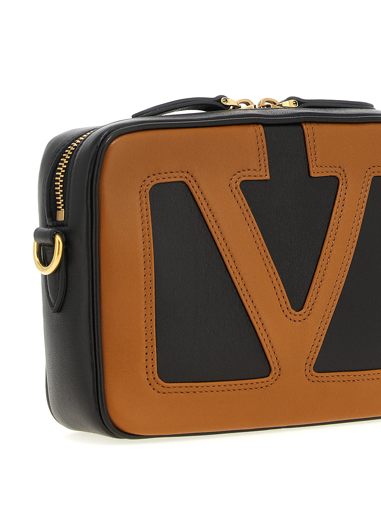 Valentino Garavani Brown Lamb Leather Crossbody Bag Valentino Garavani