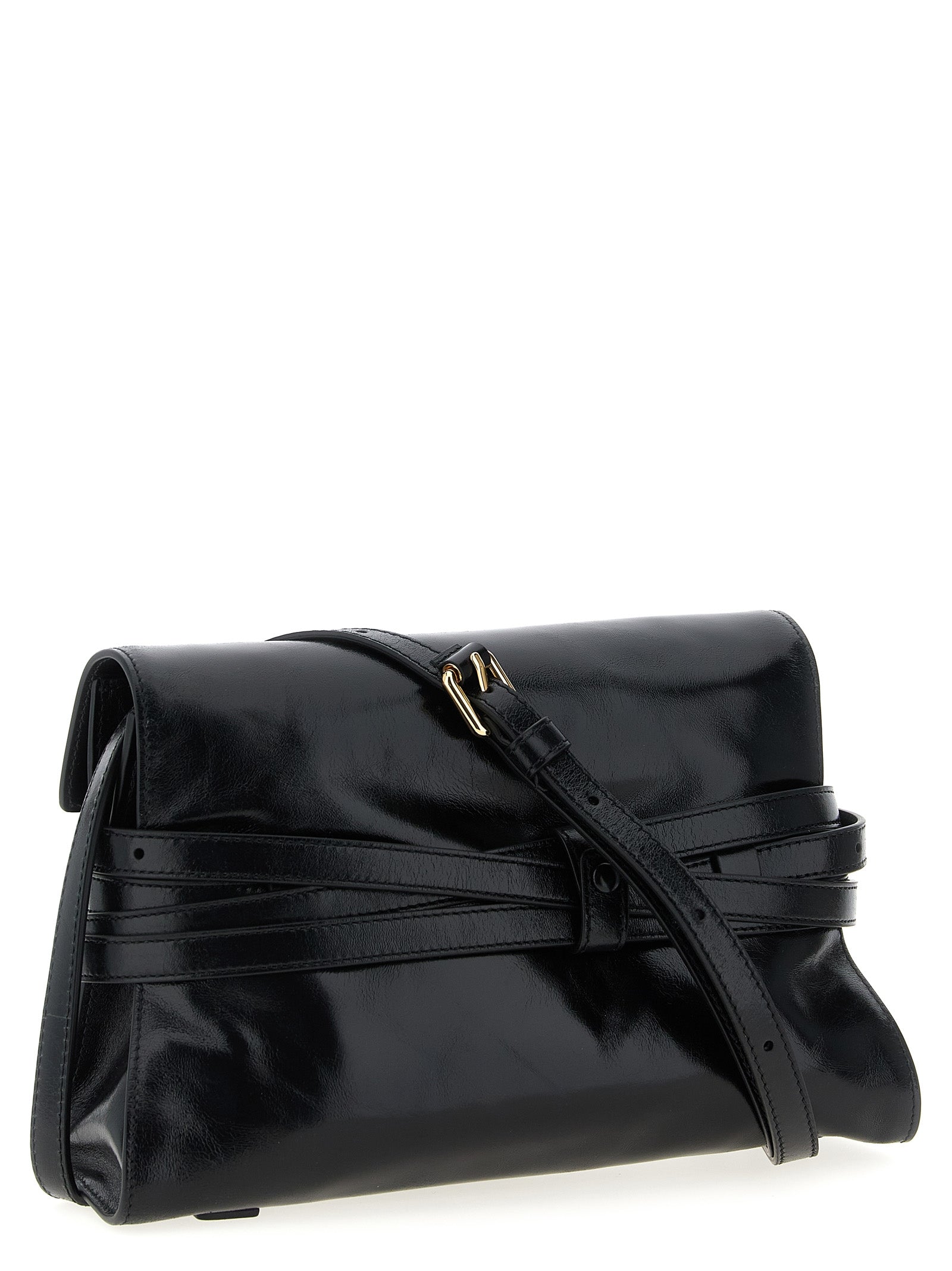 Moschino Black Leather Crossbody Bag Moschino