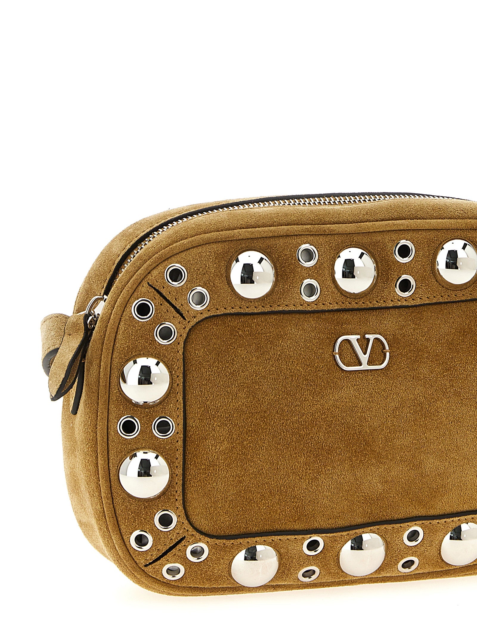 Valentino Garavani Beige Cowhide Crossbody Bag Valentino Garavani