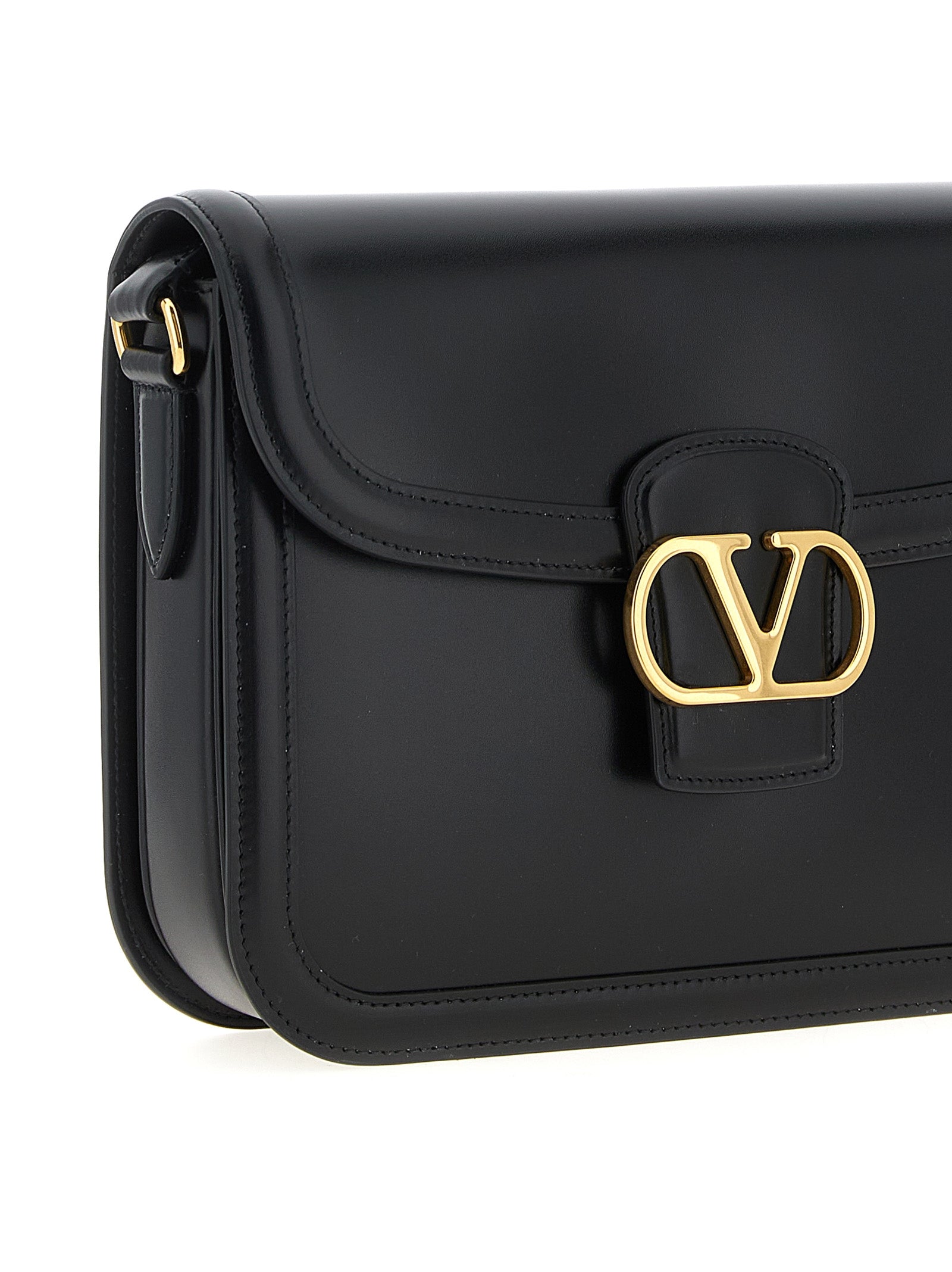 Valentino Garavani Black Calfskin Shoulder Bag Valentino Garavani