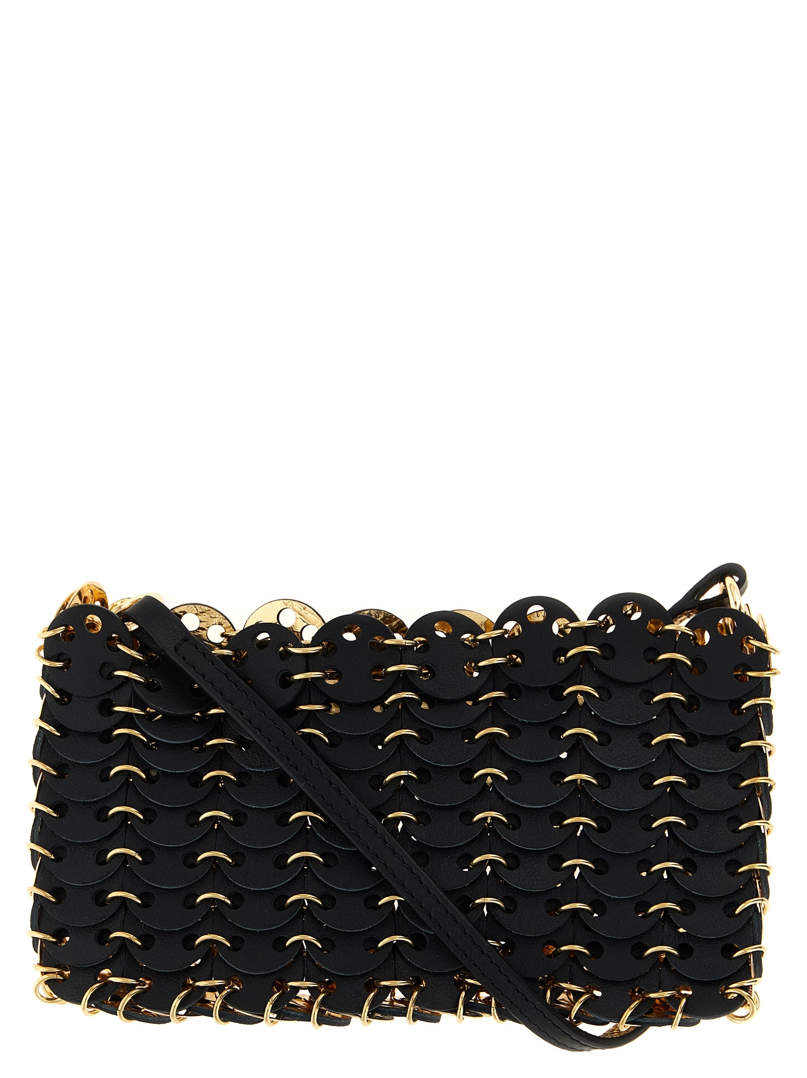 Paco Rabanne Black Calfskin Crossbody Bag Paco Rabanne