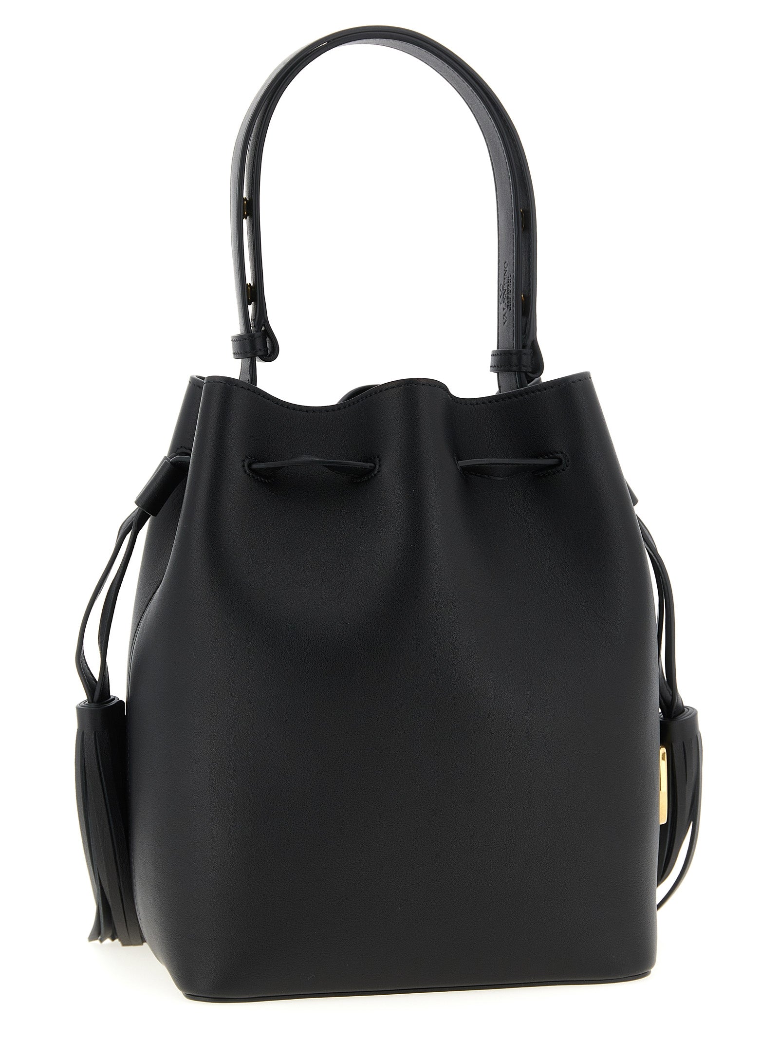 Valentino Garavani Black Calfskin Shoulder Bag Valentino Garavani