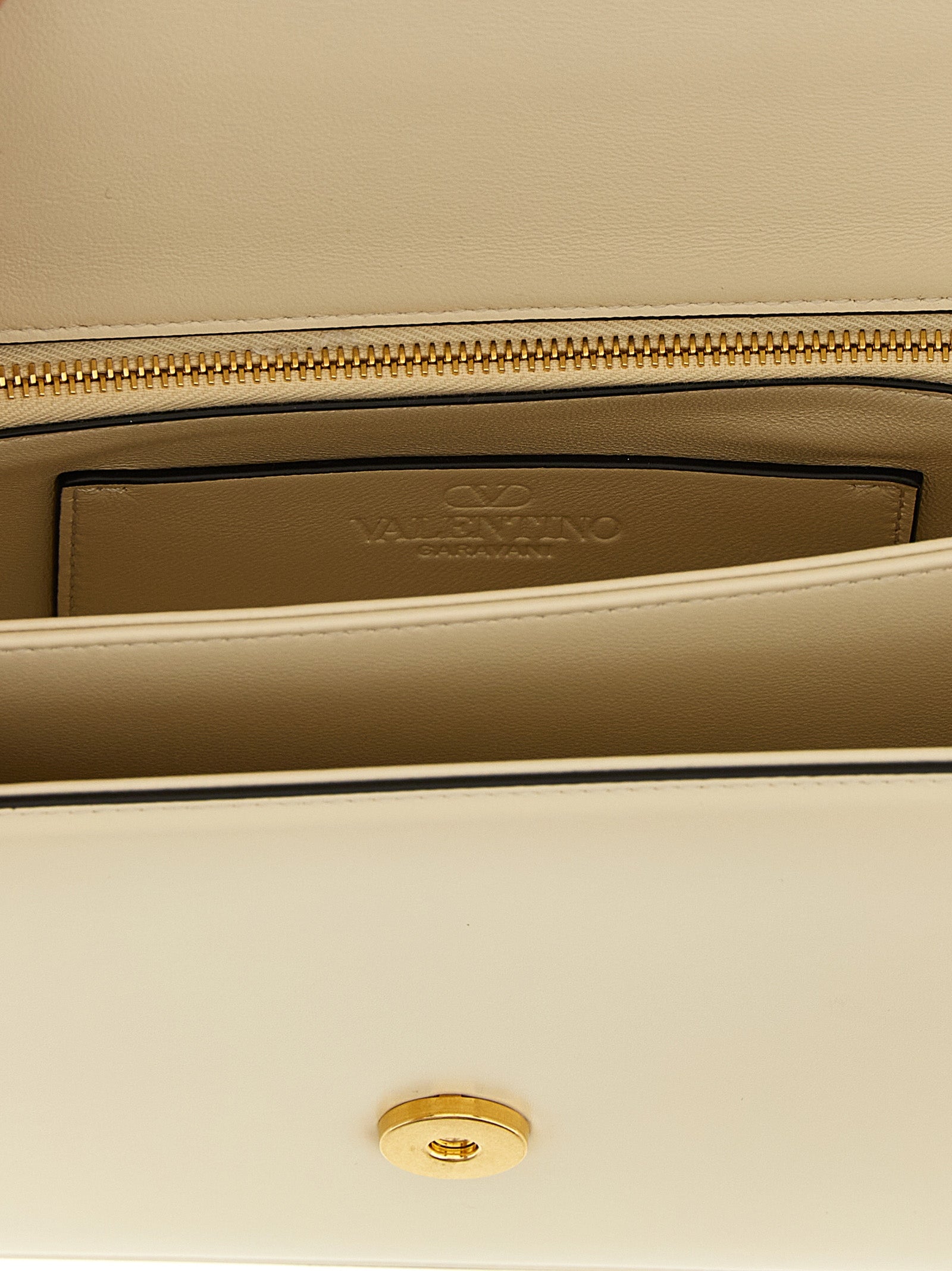 Valentino Garavani White Calfskin Shoulder Bag Valentino Garavani