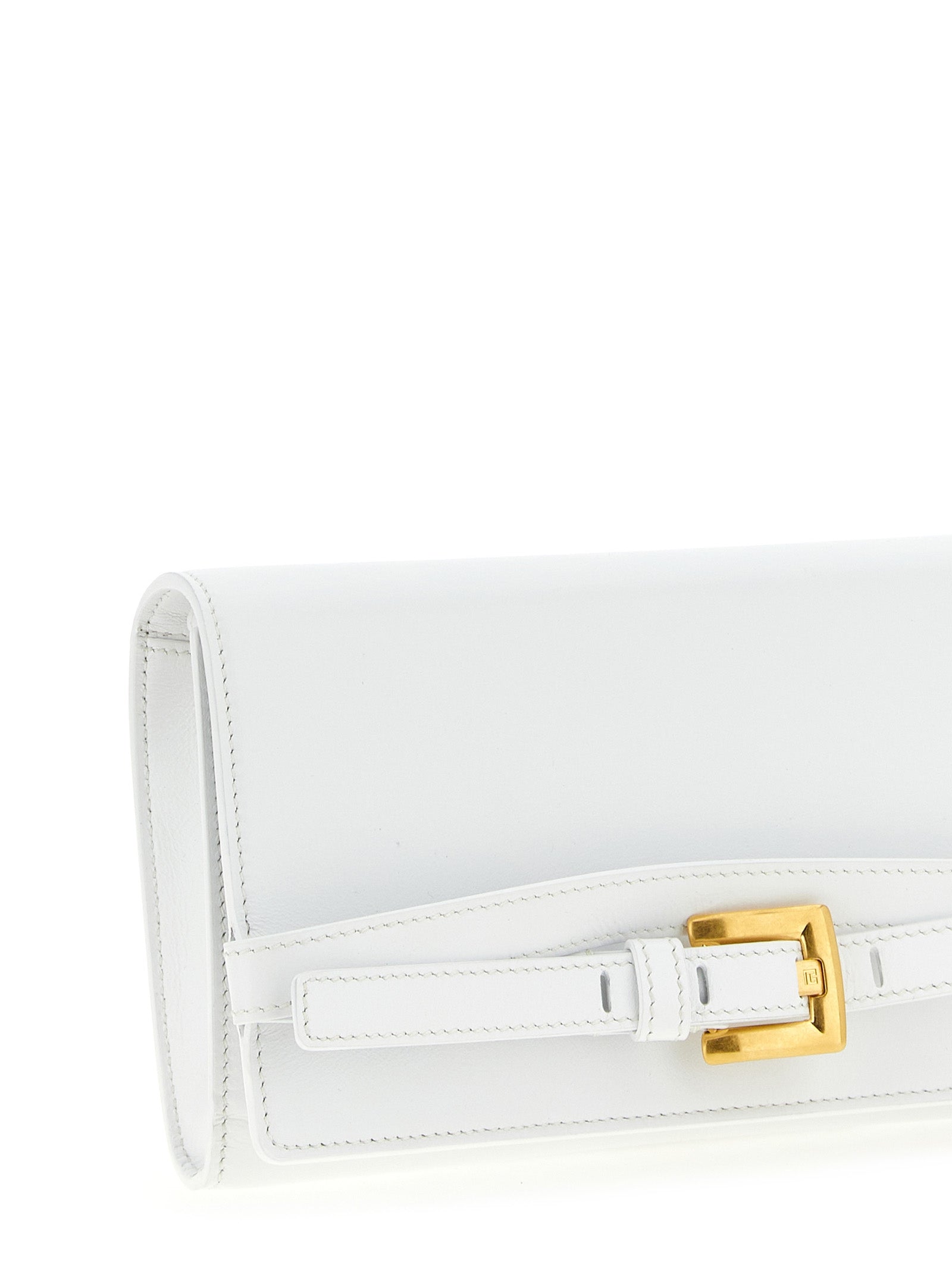 Balmain White Calfskin Cardholder Balmain