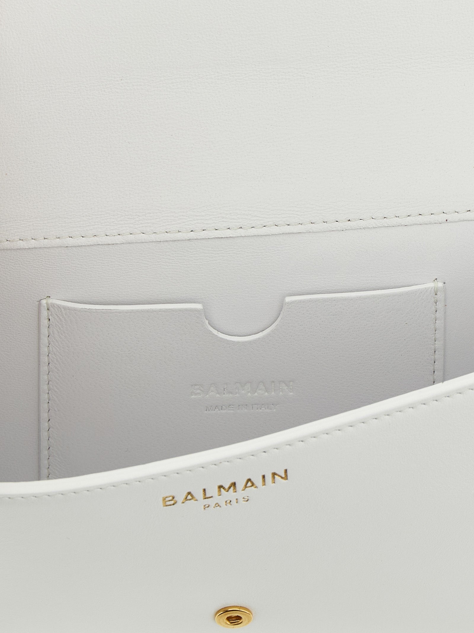 Balmain White Calfskin Cardholder Balmain