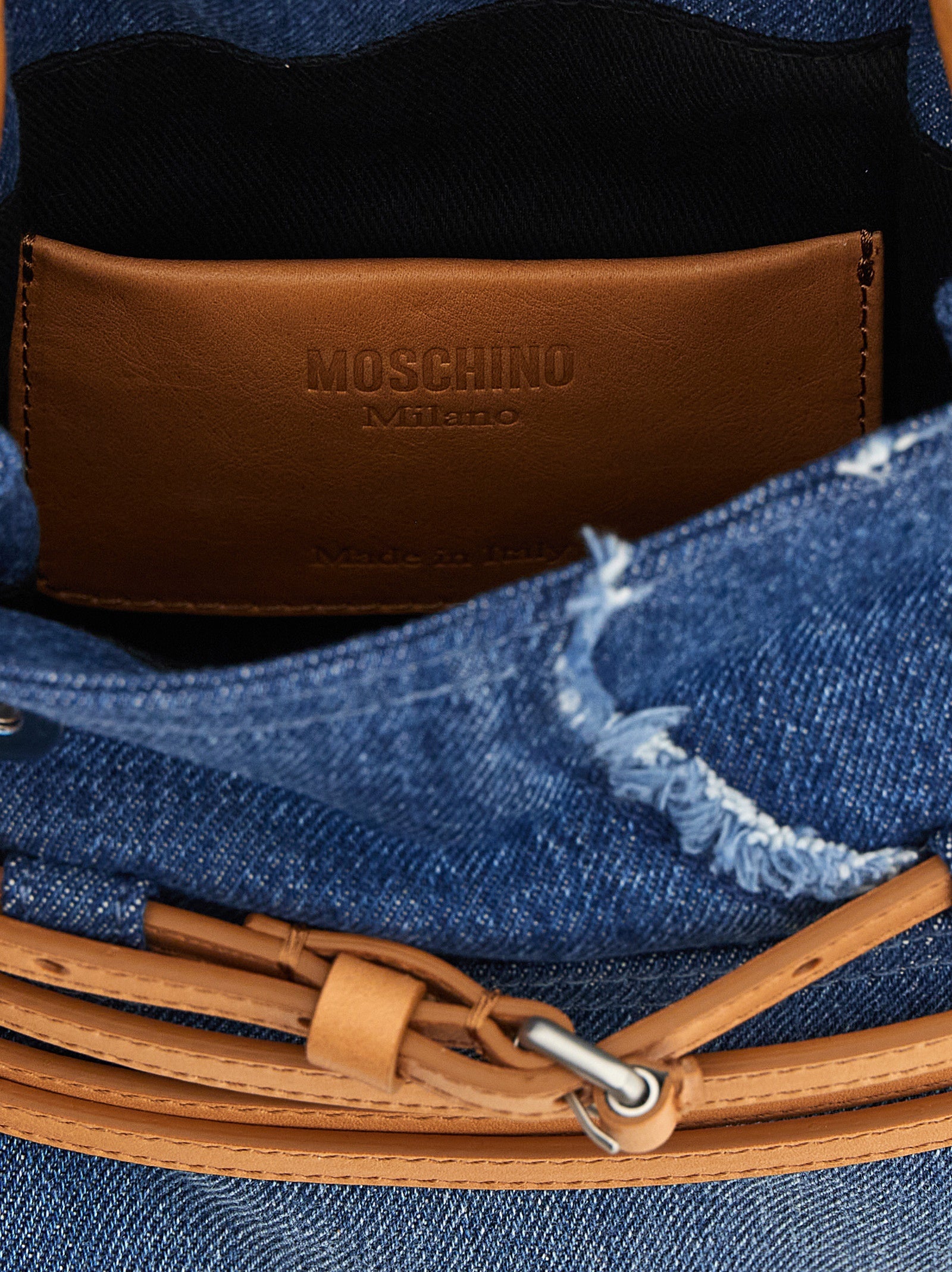 Moschino Blue Cotton Handbag Moschino