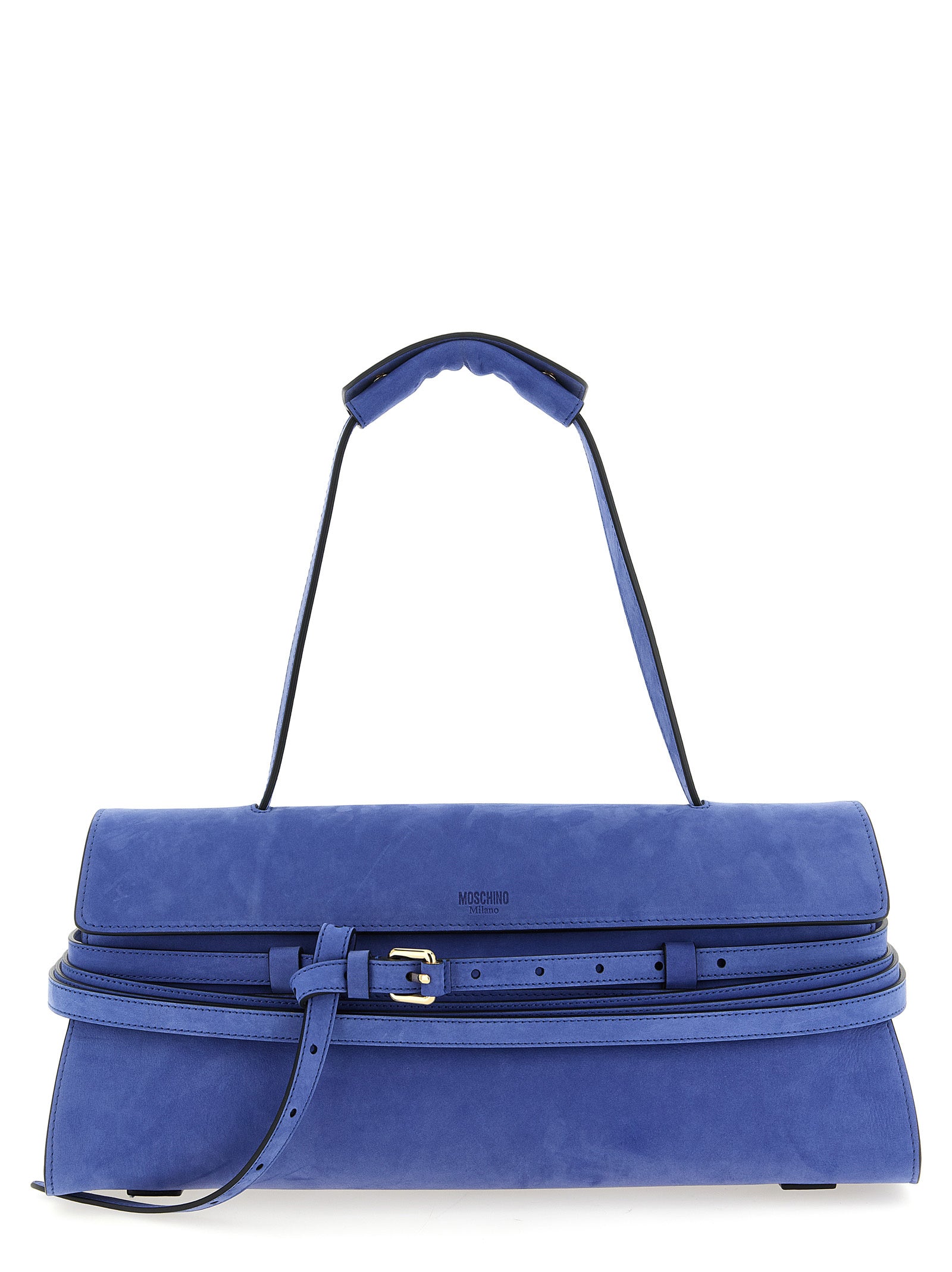Moschino Blue Calfskin Shoulder Bag Moschino