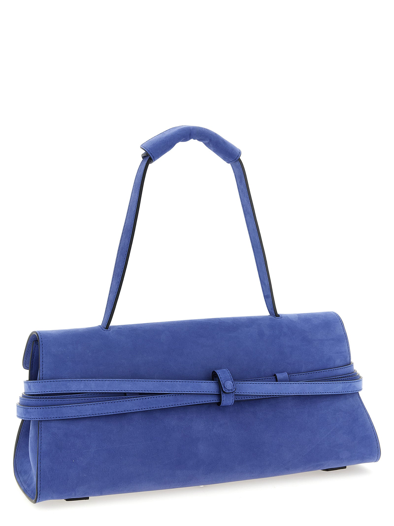 Moschino Blue Calfskin Shoulder Bag Moschino